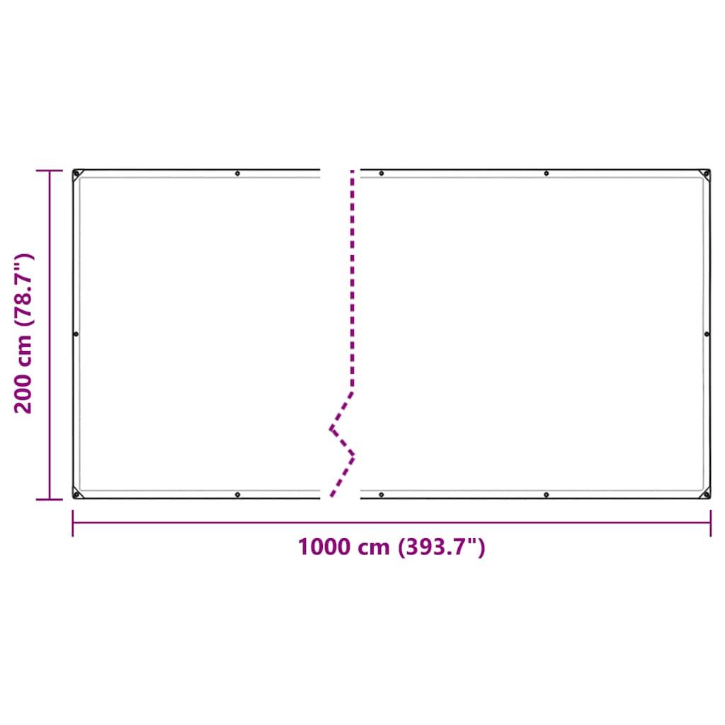 vidaXL Pflanzenabdeckung mit Ösen 2x10 m PVC