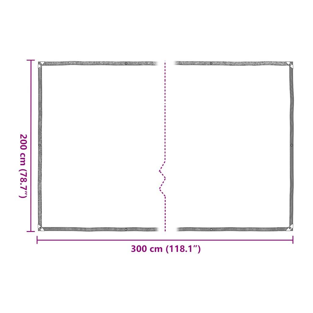 vidaXL Pflanzenabdeckung mit Ösen 2x3 m Polyethylen