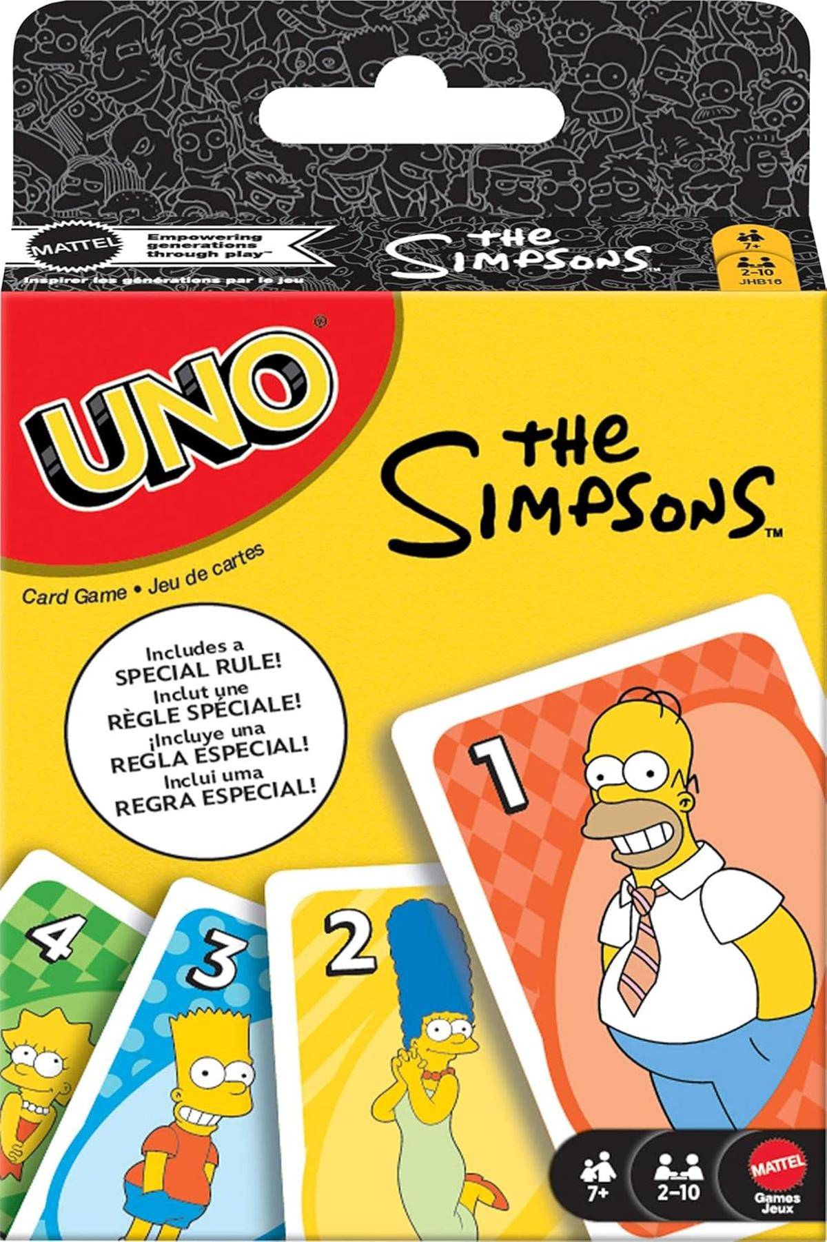 Mattel Games UNO The Simpsons Kartenspiel für Kinder + Erwachsene 7+