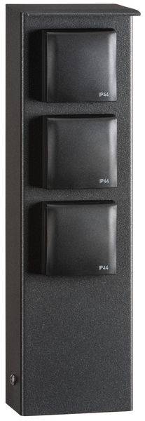 016 Steckdosensäule graphit IP44