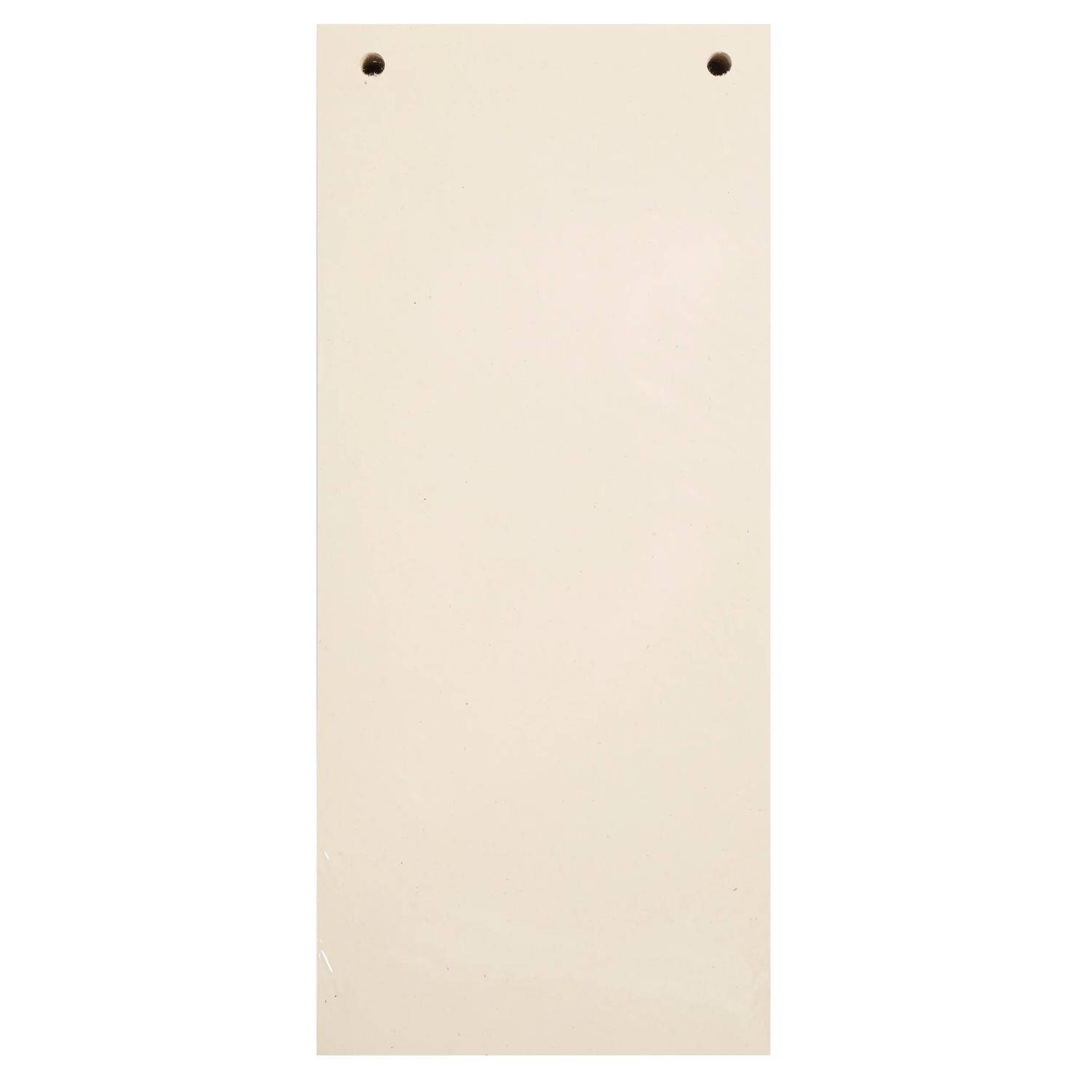 Exacompta 12x Pack 100 Trennstreifen 2-fach gelocht Karton 105x240mm Sand 13375B