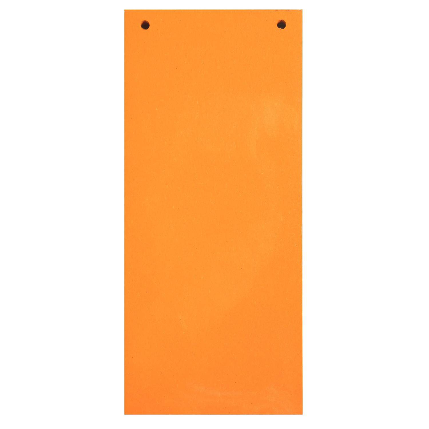 Exacompta 12x Pack 100 Trennstreifen gelocht Karton 105x240mm Orange 13365B