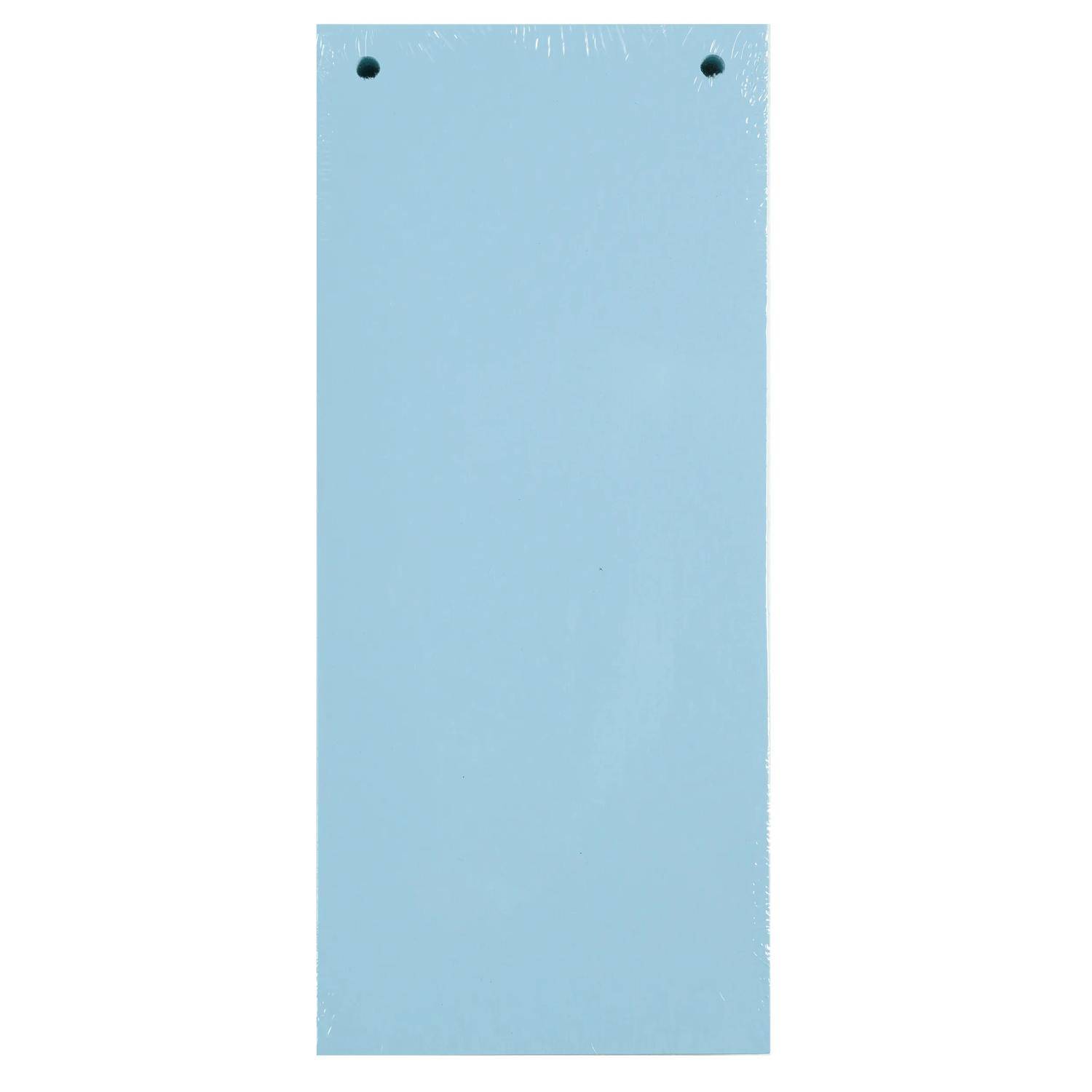 Exacompta 12x Pack 100 Trennstreifen gelocht Karton 105x240mm Hellblau 13315B