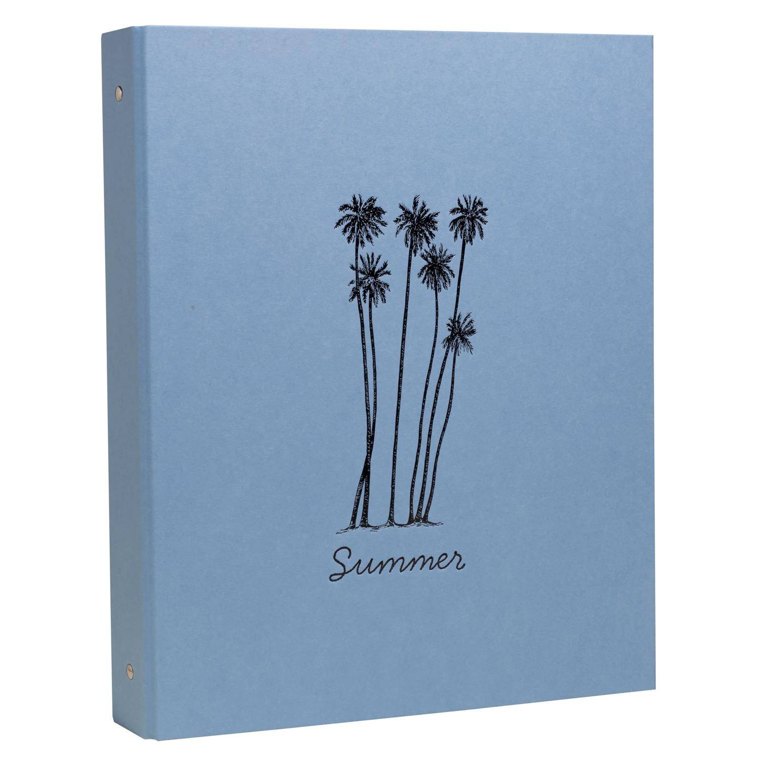 Exacompta Fotoordner A4, 60 Seiten/30 Blatt schwarz, Summertime - Eisblau 17045E