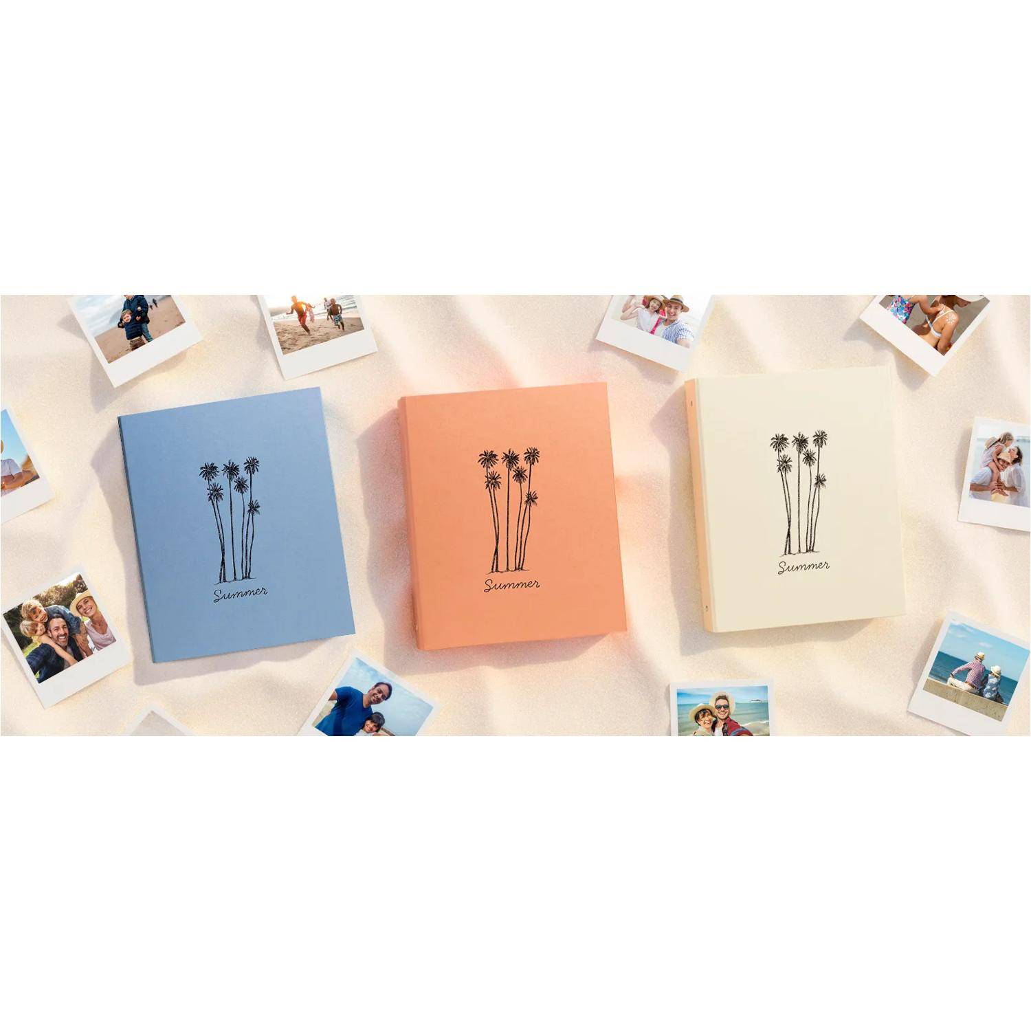 Exacompta Fotoordner A4, 60 Seiten/30 Blatt schwarz, Summertime - Orange 17046E