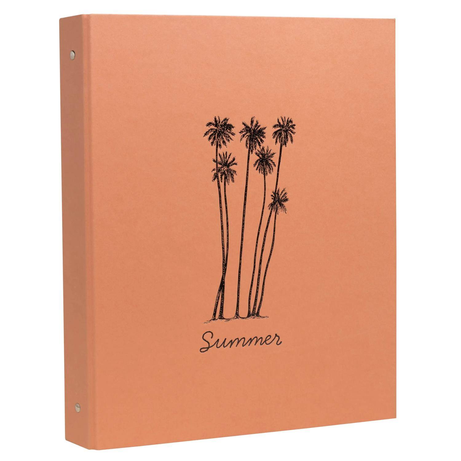 Exacompta Fotoordner A4, 60 Seiten/30 Blatt schwarz, Summertime - Orange 17046E