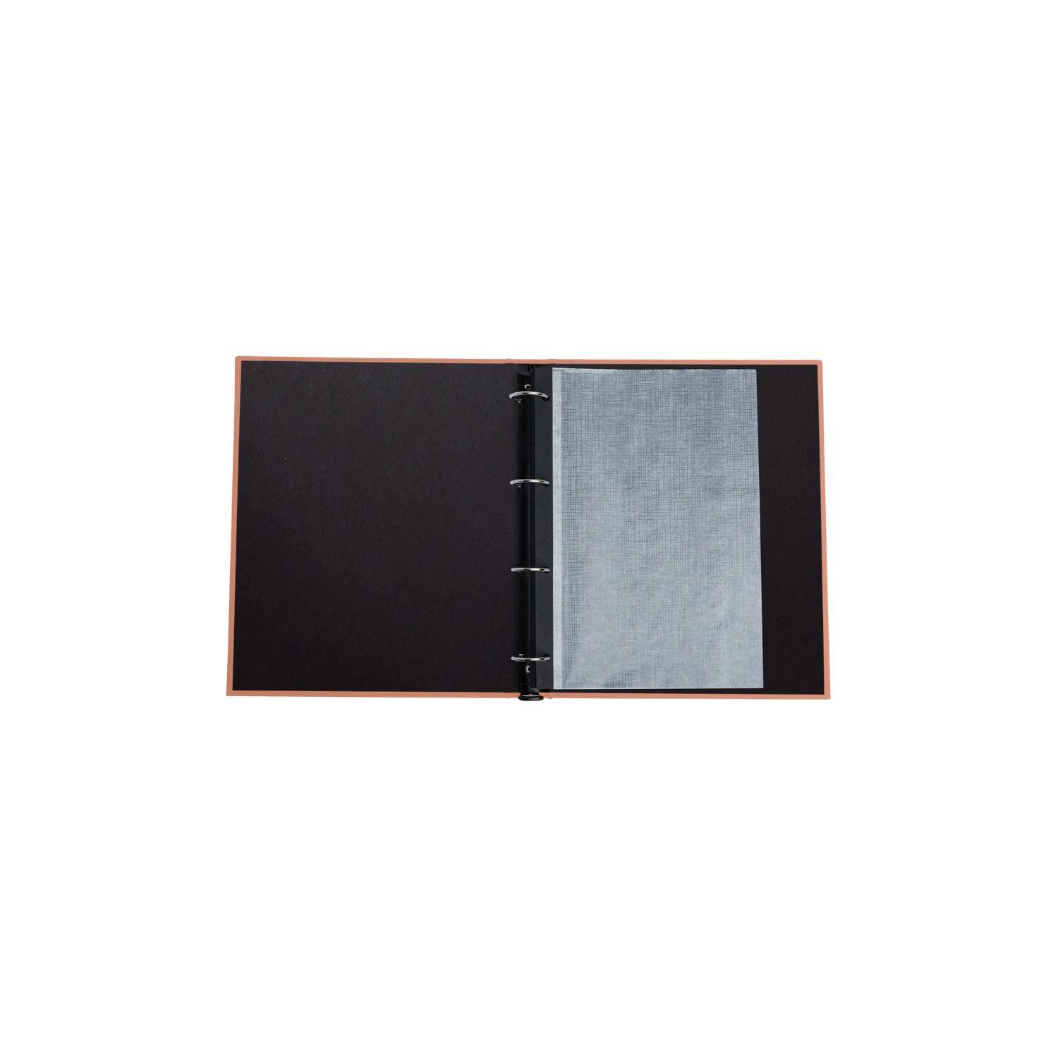 Exacompta Fotoordner A4, 60 Seiten/30 Blatt schwarz, Summertime - Orange 17046E