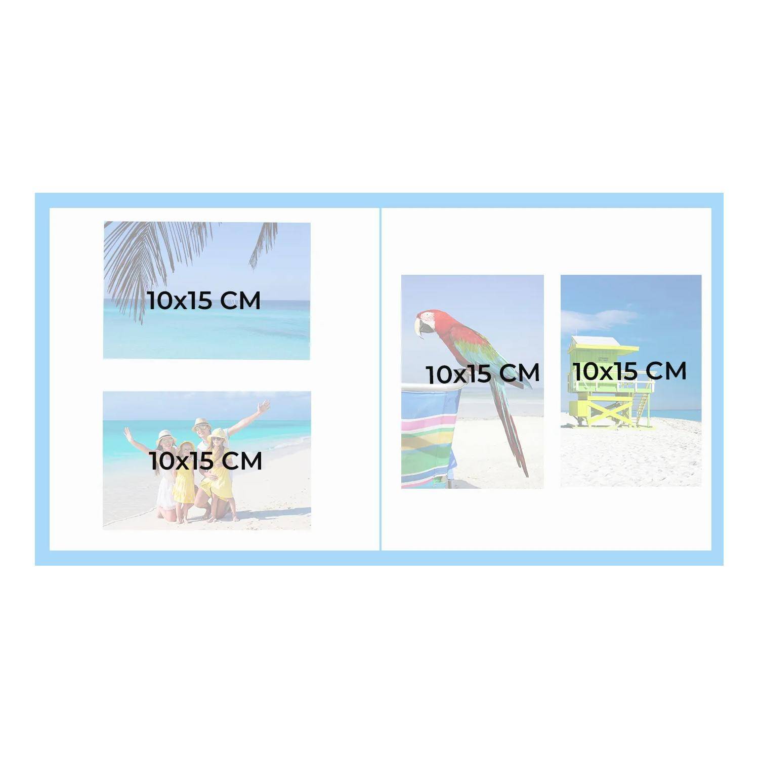 Exacompta Fotoalbum 30 Seiten/15 Blatt schwarz, 25x25 cm, Letter - Blau 16592E