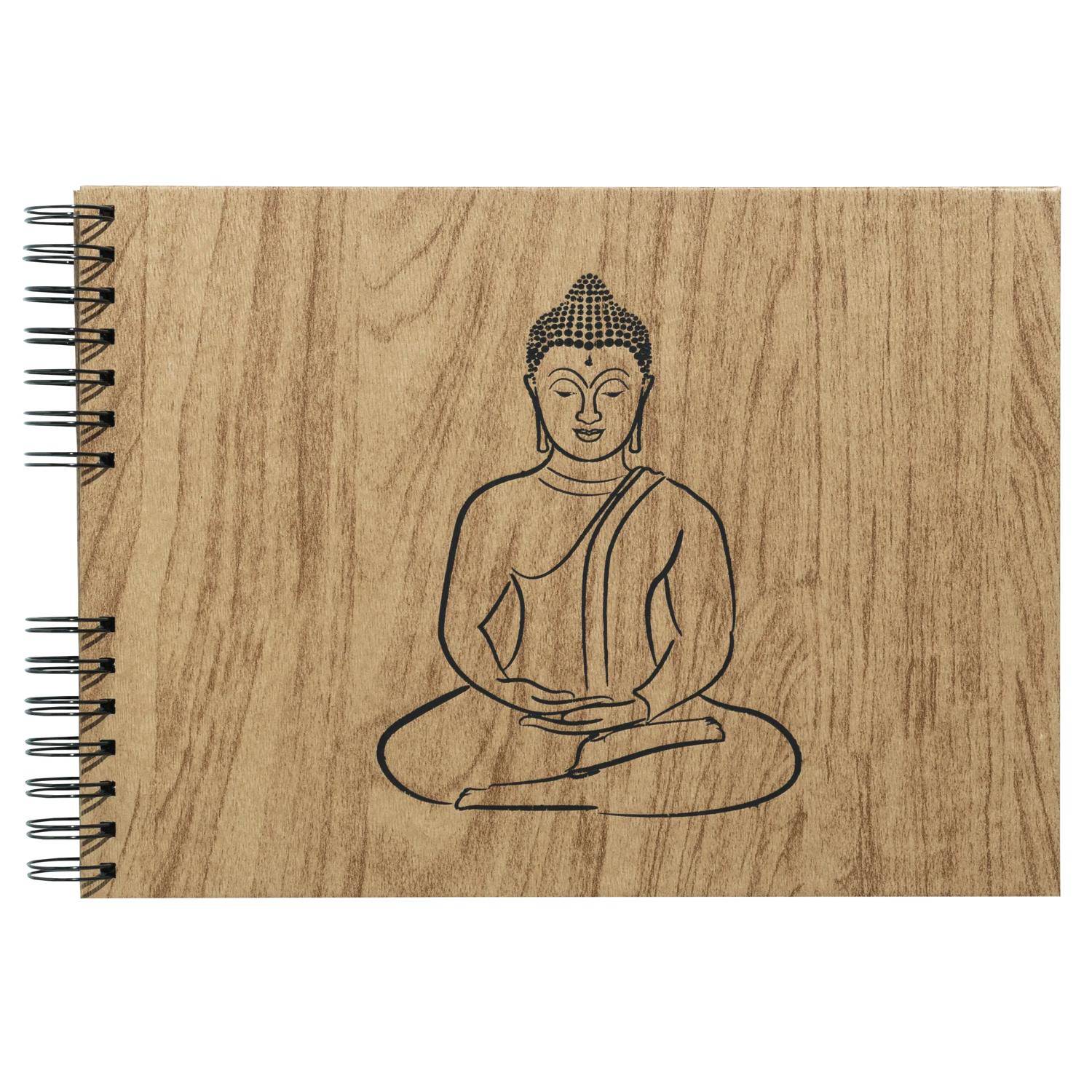 Exacompta Spiralfotoalbum 50 Seiten/25 Bl schwarz, 32x22 cm, Zen - Eiche 15041E