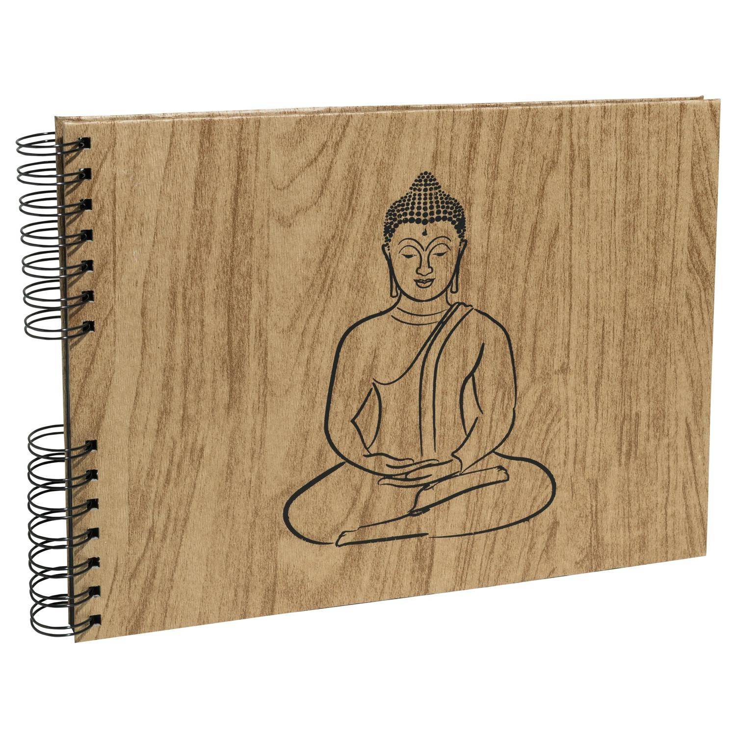 Exacompta Spiralfotoalbum 50 Seiten/25 Bl schwarz, 32x22 cm, Zen - Eiche 15041E