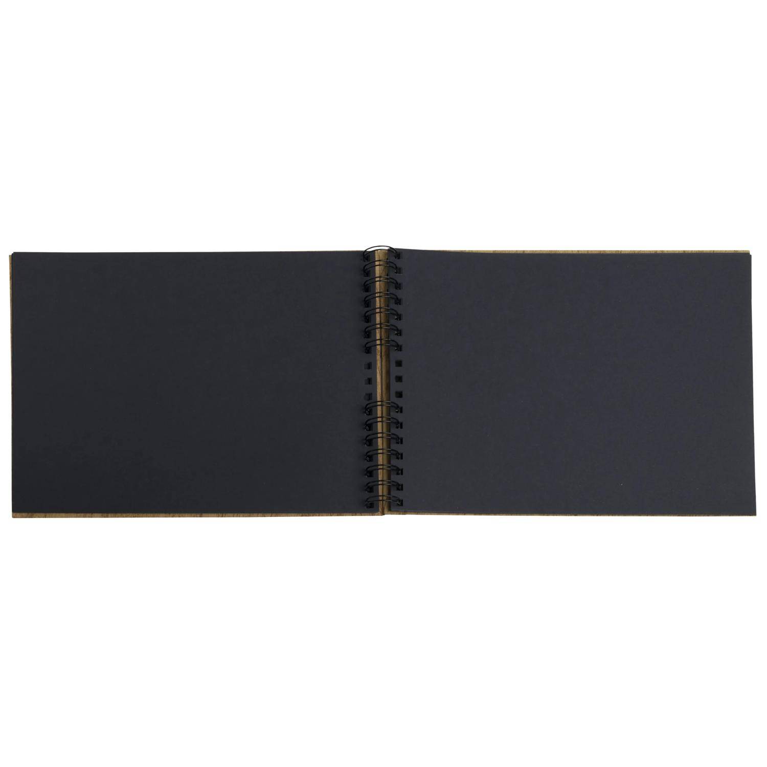 Exacompta Spiralfotoalbum 50 Seiten/25 Bl schwarz, 32x22 cm, Zen - Eiche 15041E