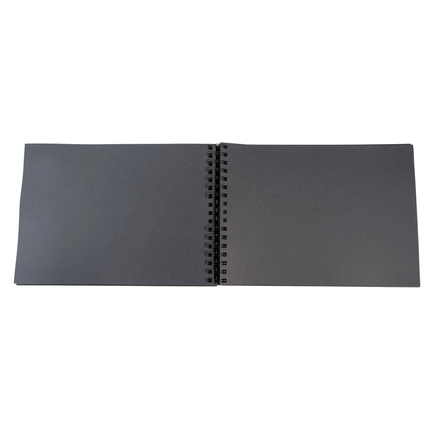 Exacompta Spiralfotoalbum 50 Seiten/25 Bl schwarz, 32x22 cm, - Ebenholz 15042E