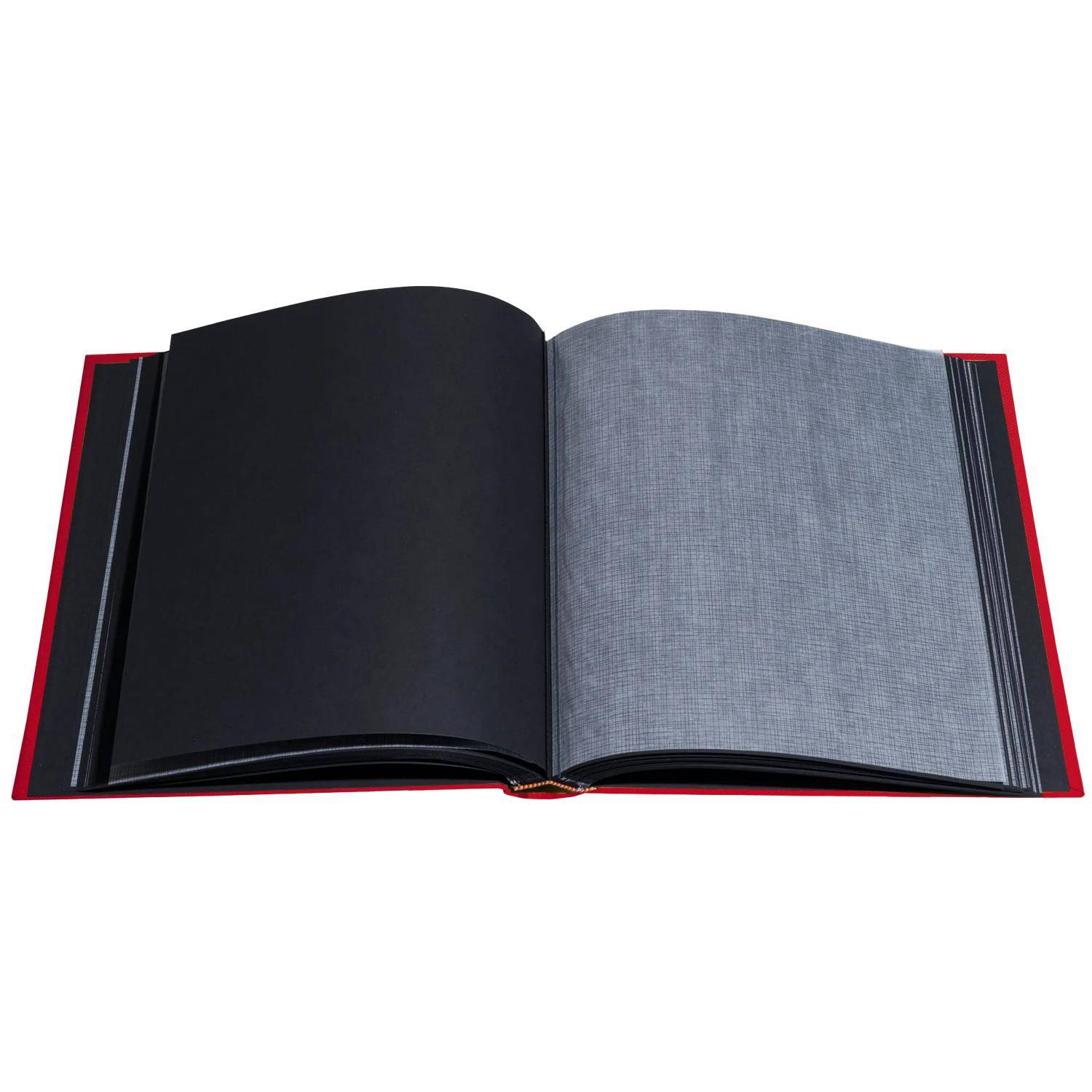 Exacompta Spiralfotoalbum 60 Seiten/30 Bl schwarz, 29x32 cm, Letter - Rot 16091E