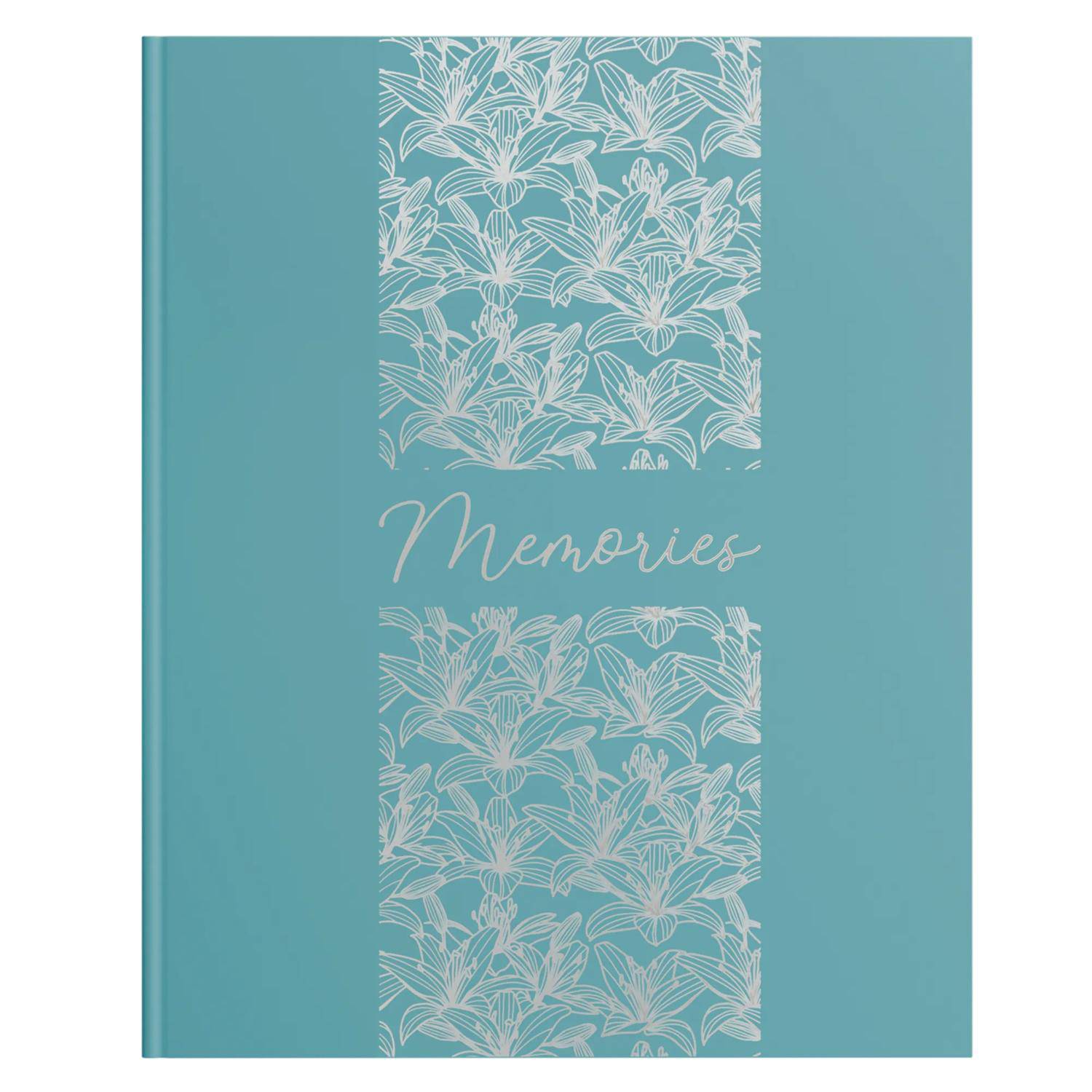 Exacompta Gästebuch 100Seiten/50 Bl Silberschnitt, 27x22 cm, - Türkis 47091E