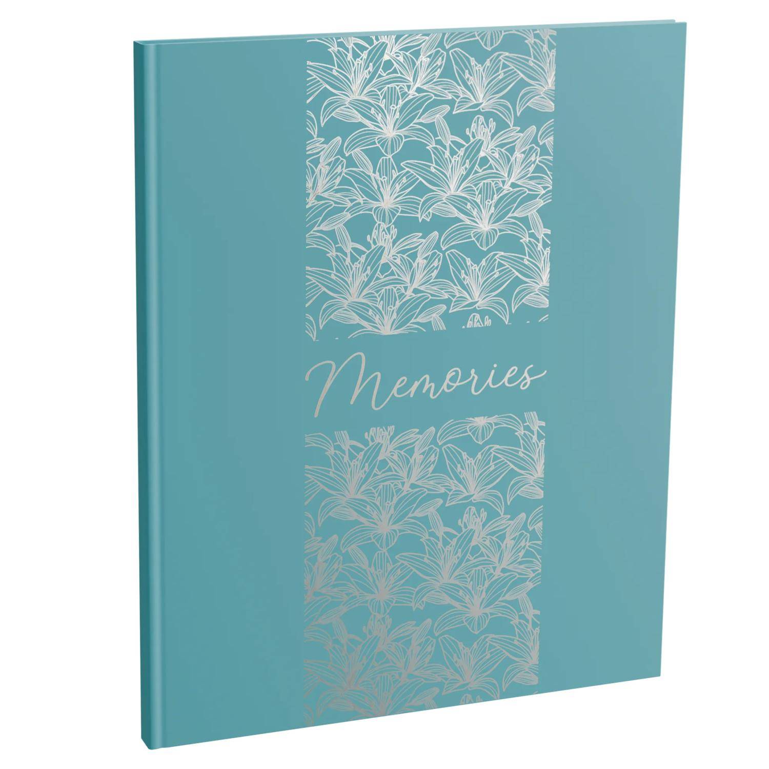 Exacompta Gästebuch 100Seiten/50 Bl Silberschnitt, 27x22 cm, - Türkis 47091E