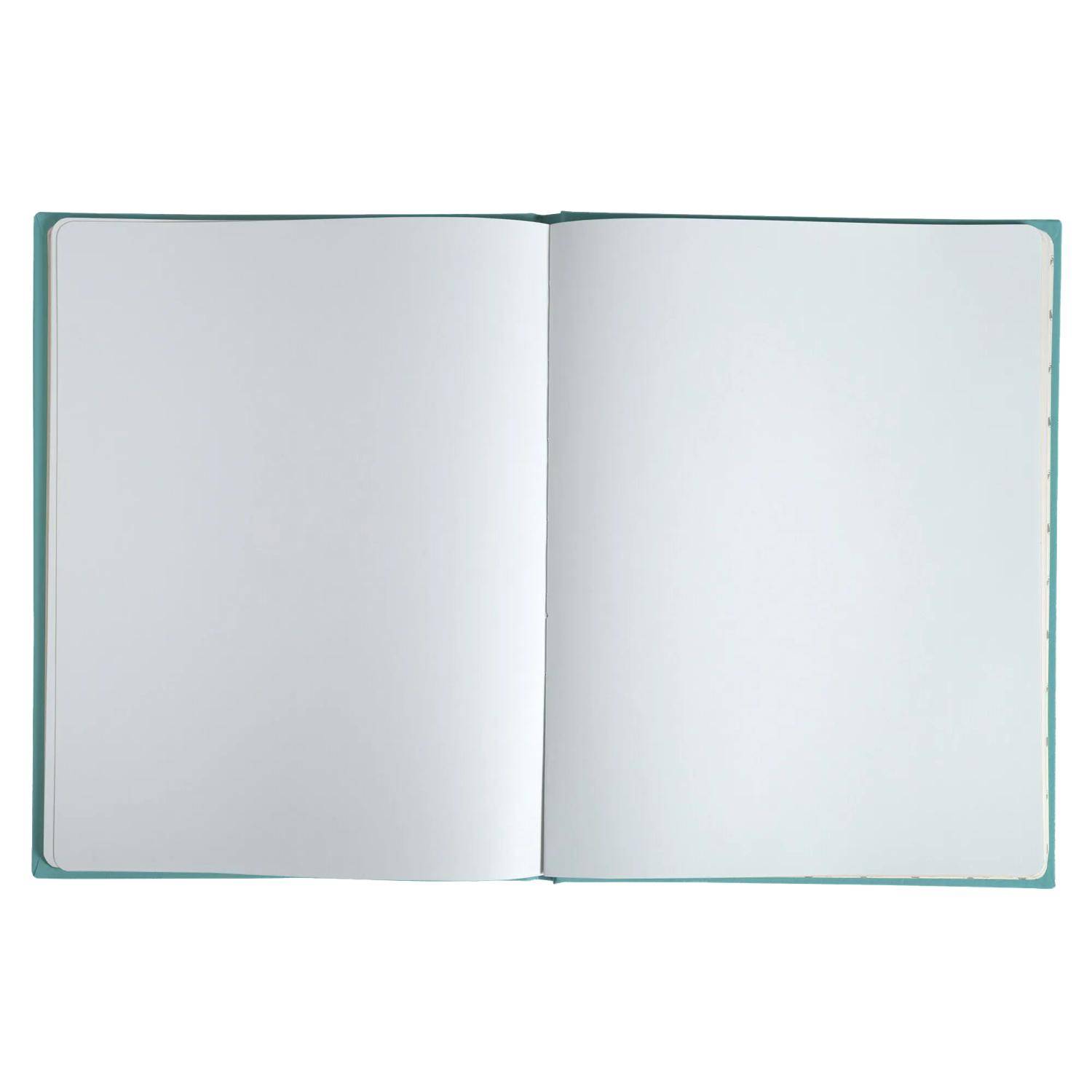 Exacompta Gästebuch 100Seiten/50 Bl Silberschnitt, 27x22 cm, - Türkis 47091E