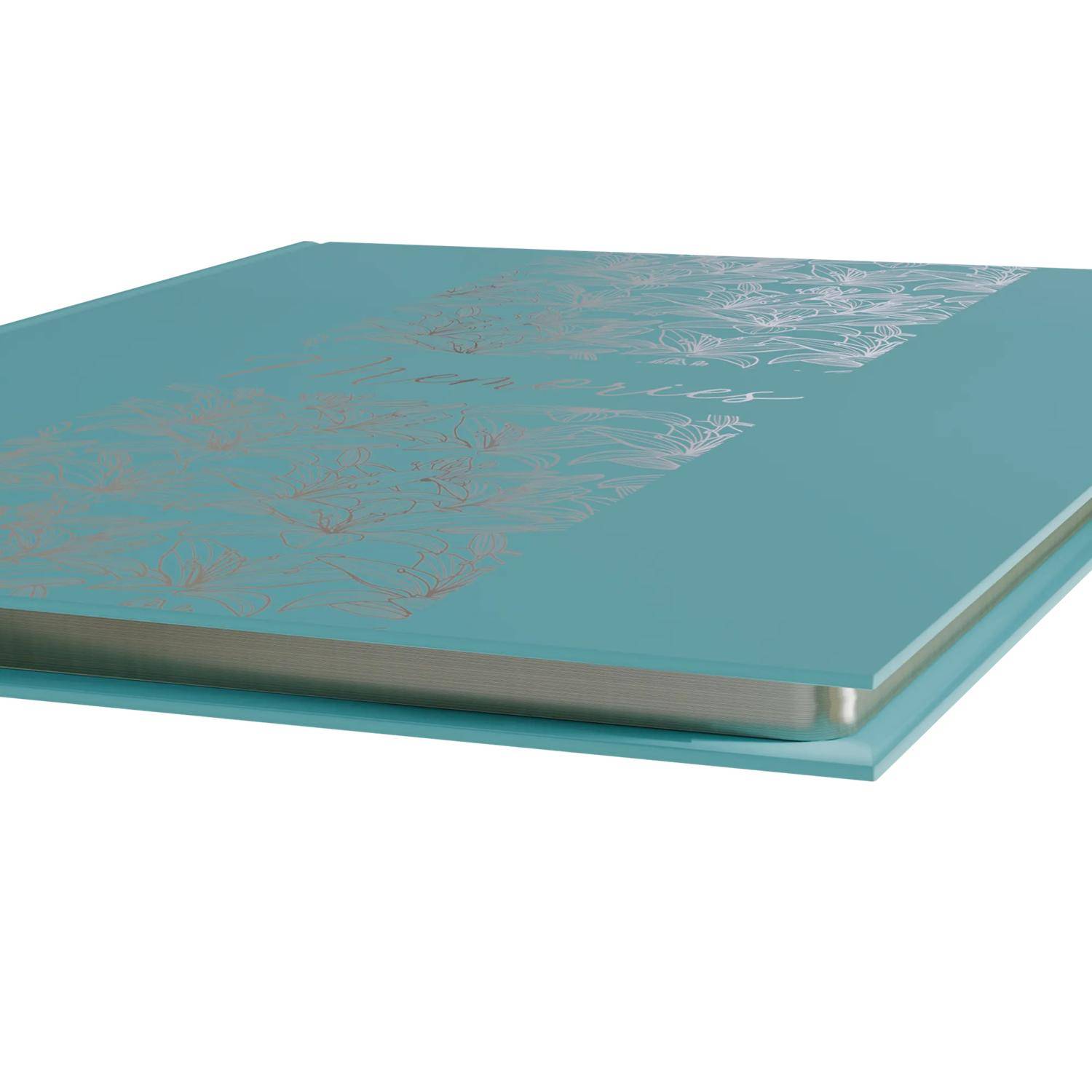Exacompta Gästebuch 100Seiten/50 Bl Silberschnitt, 27x22 cm, - Türkis 47091E