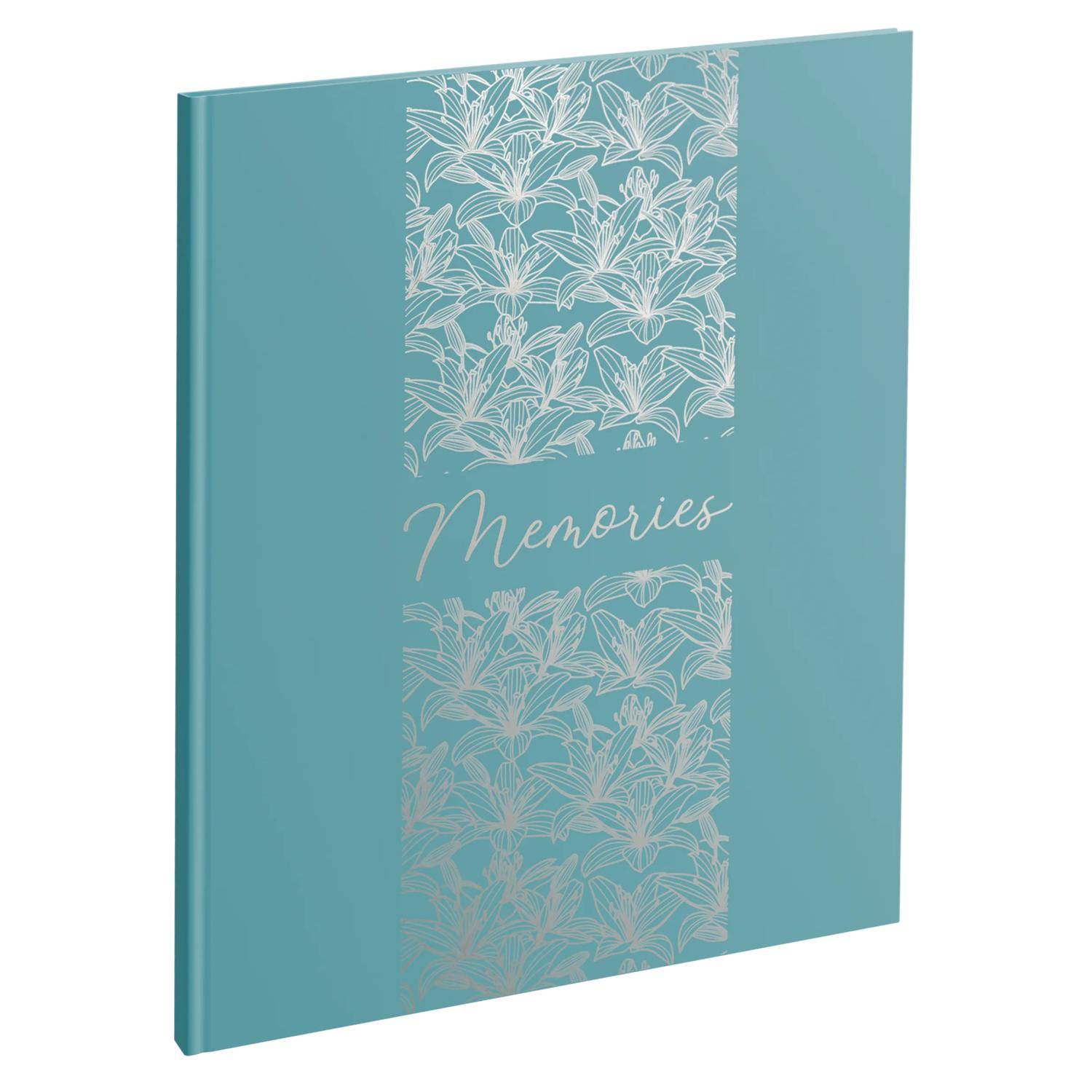 Exacompta Gästebuch 100Seiten/50 Bl Silberschnitt, 27x22 cm, - Türkis 47091E