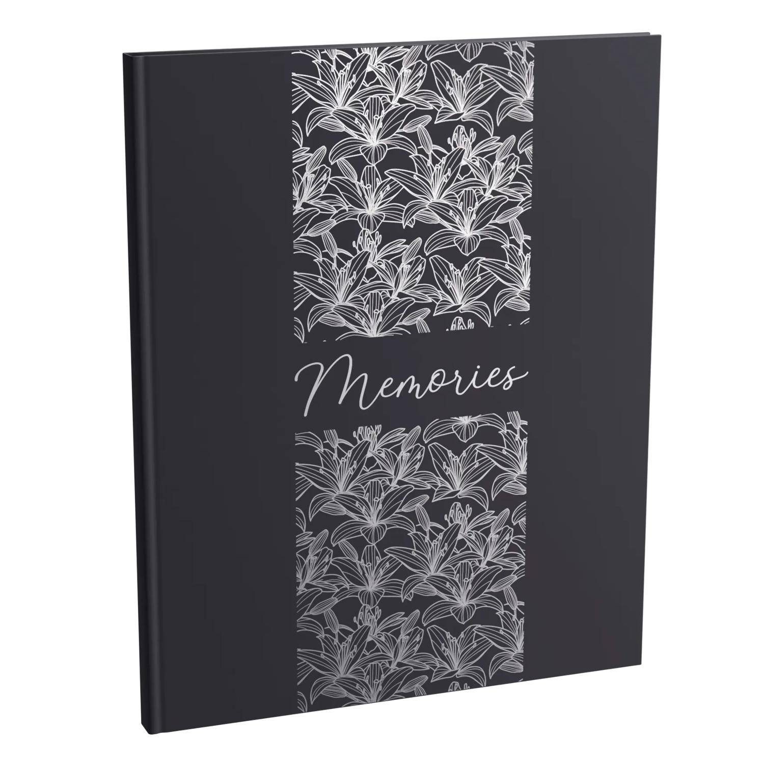 Exacompta Gästebuch 100Seiten/50 Bl Silberschnitt, 27x22 cm, - Schwarz 47093E