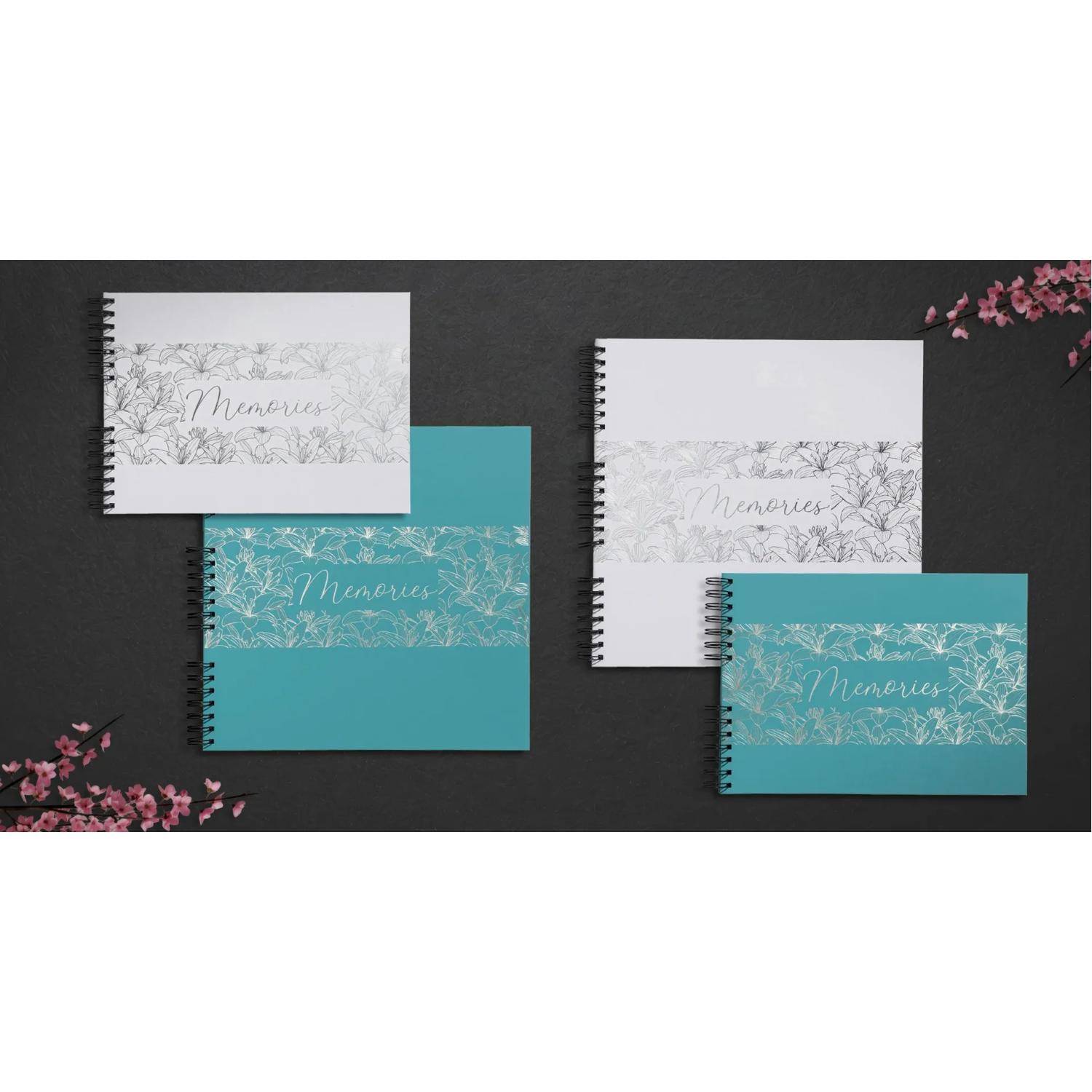 Exacompta Spiralfotoalbum 60 Seiten/30 Bl schwarz, 32x32 cm, - Türkis 16791E