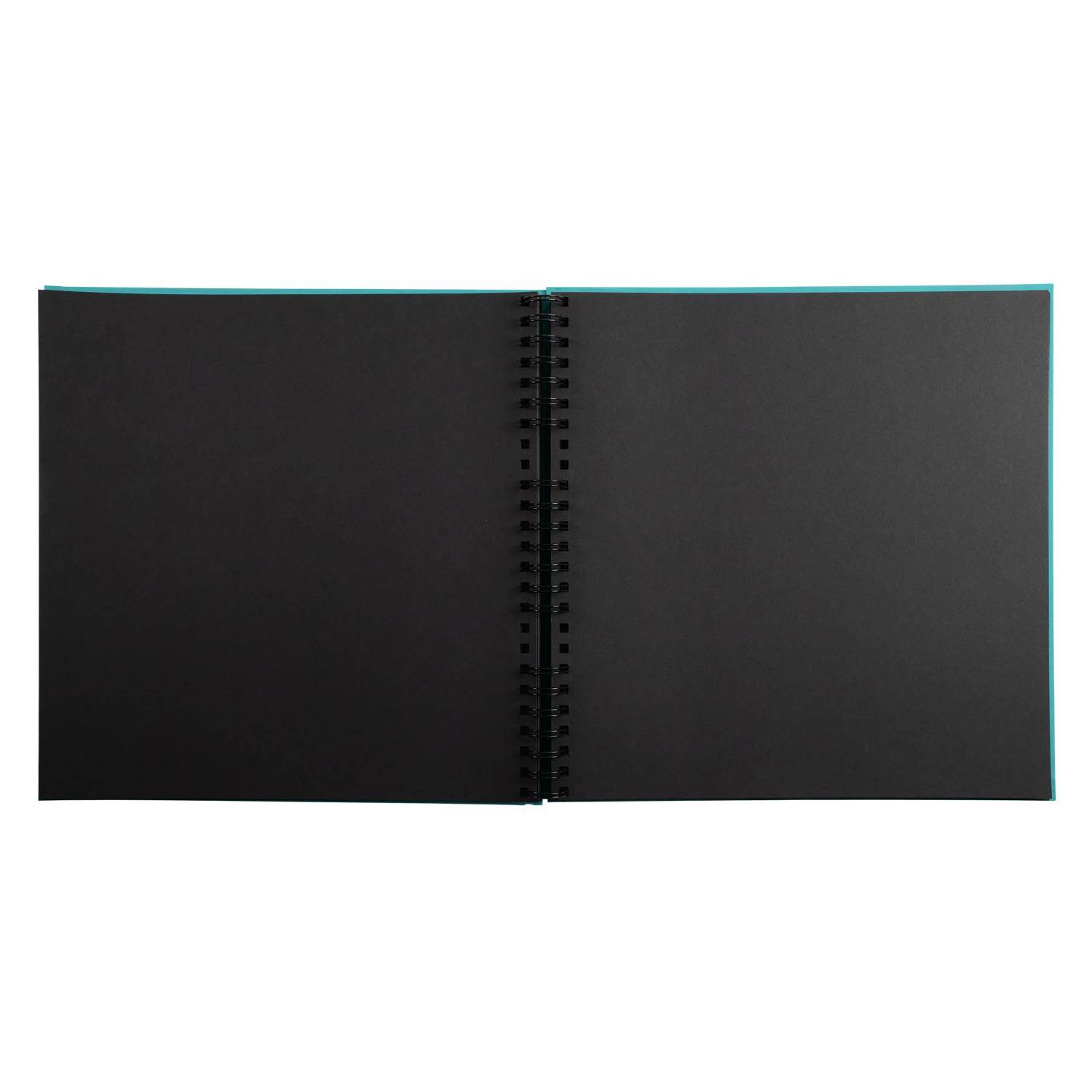 Exacompta Spiralfotoalbum 60 Seiten/30 Bl schwarz, 32x32 cm, - Türkis 16791E