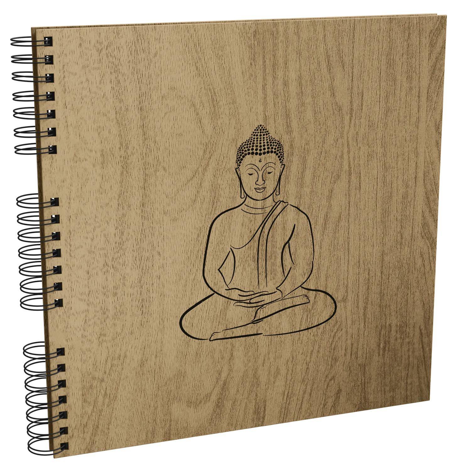 Exacompta Spiralfotoalbum 60 Seiten/30 Bl schwarz, 32x32 cm, Zen - Eiche 15141E