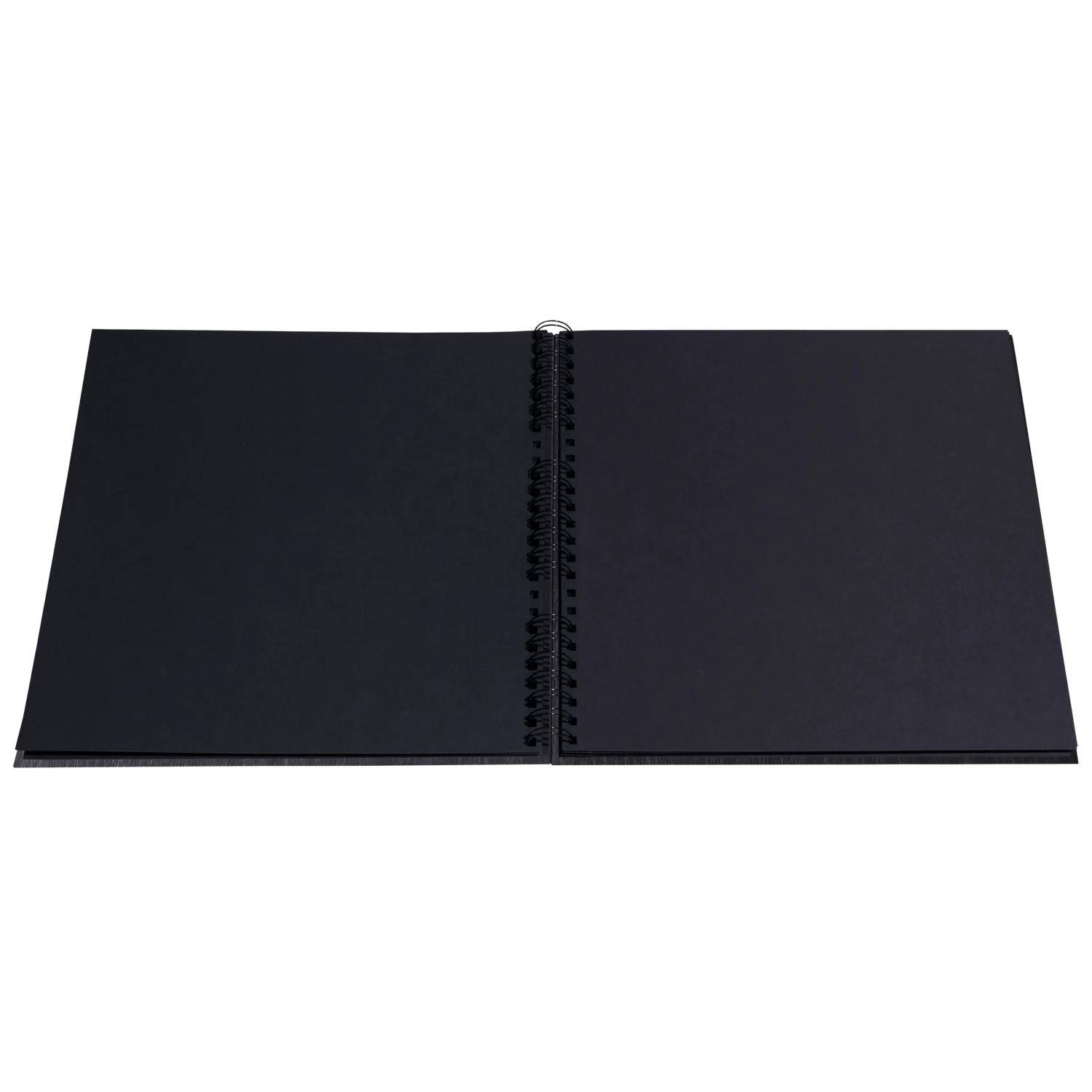 Exacompta Spiralfotoalbum 60 Seiten/30 Bl schwarz, 32x32 cm, - Ebenholz 15142E
