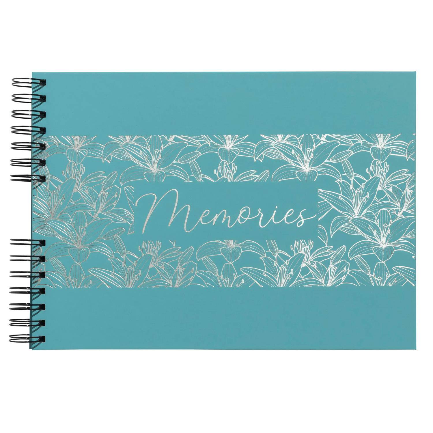 Exacompta Spiralfotoalbum 50 Seiten/25 Bl schwarz, 32x22 cm, - Türkis 16491E