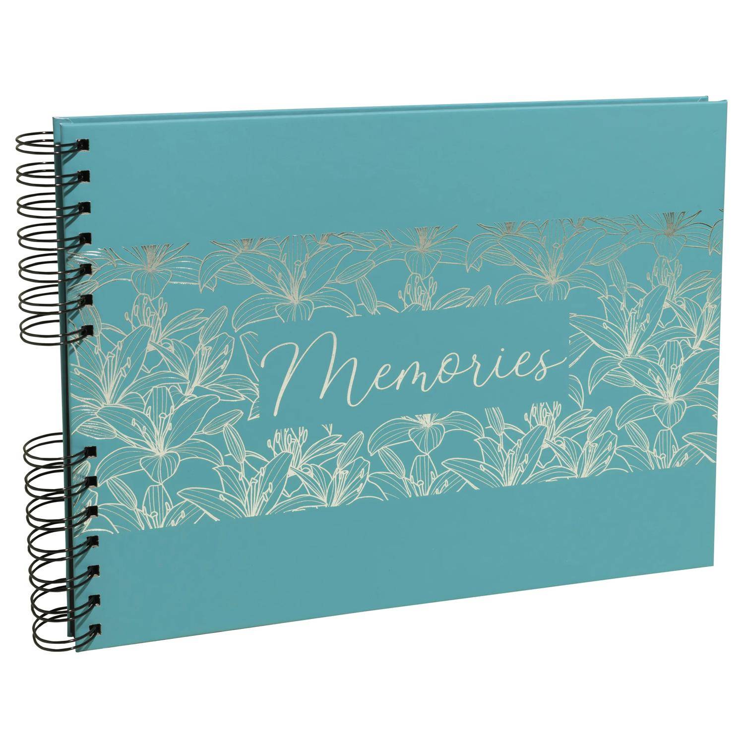 Exacompta Spiralfotoalbum 50 Seiten/25 Bl schwarz, 32x22 cm, - Türkis 16491E