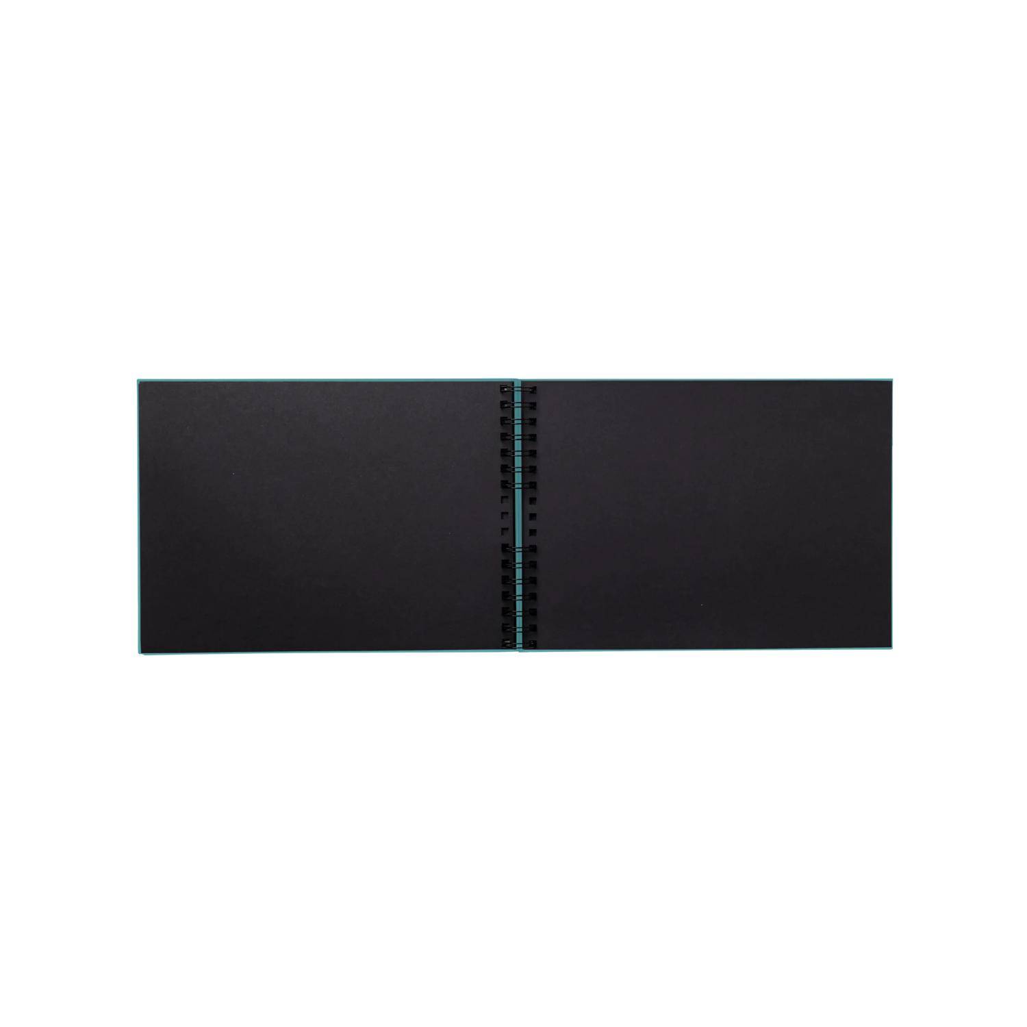 Exacompta Spiralfotoalbum 50 Seiten/25 Bl schwarz, 32x22 cm, - Türkis 16491E