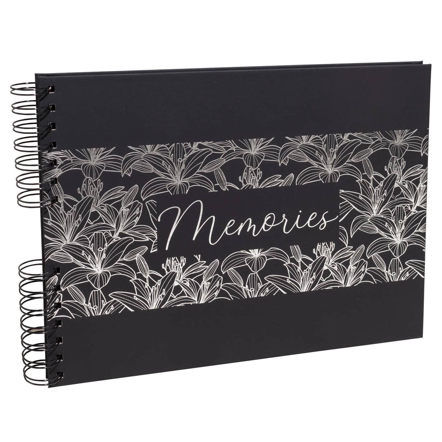 Exacompta Spiralfotoalbum 50 Seiten/25 Bl schwarz, 32x22 cm, - Schwarz 16493E