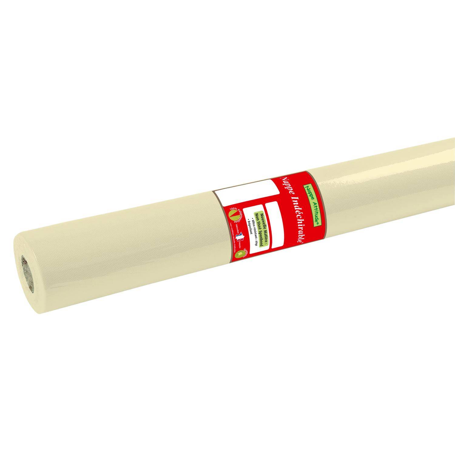 Pronappe 5x Tischdecke Rolle, Spunbond, reißfest 6x1,20m Elfenbein RS021602I