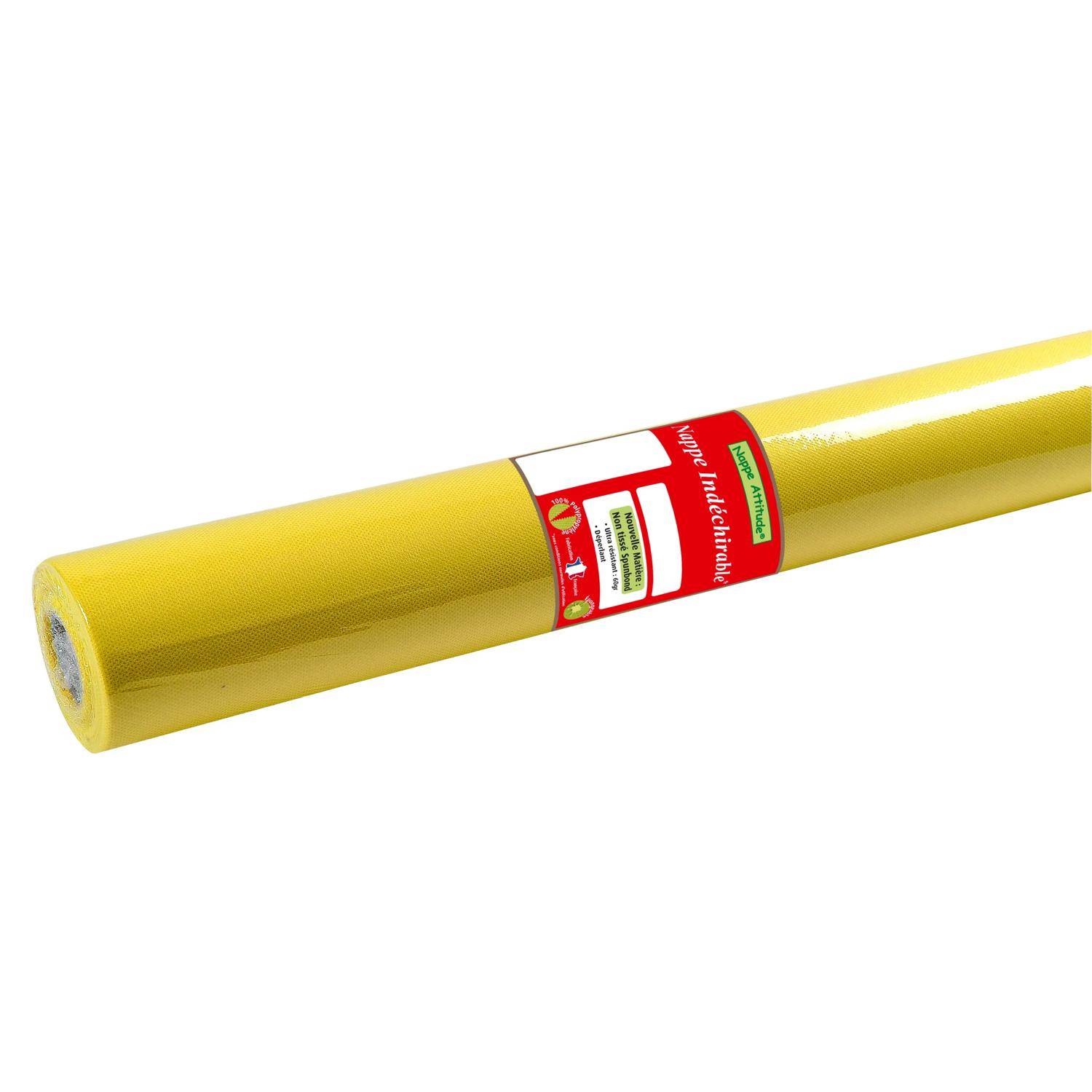 Pronappe 5x Tischdecke auf Rolle, Spunbond, reißfest 6x1,20m Gelb RS021624I