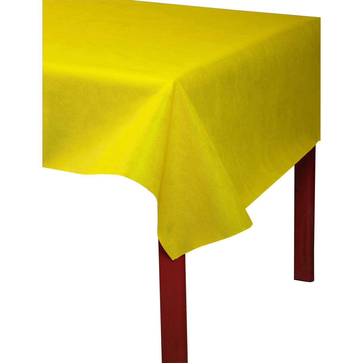 Pronappe 5x Tischdecke auf Rolle, Spunbond, reißfest 6x1,20m Gelb RS021624I