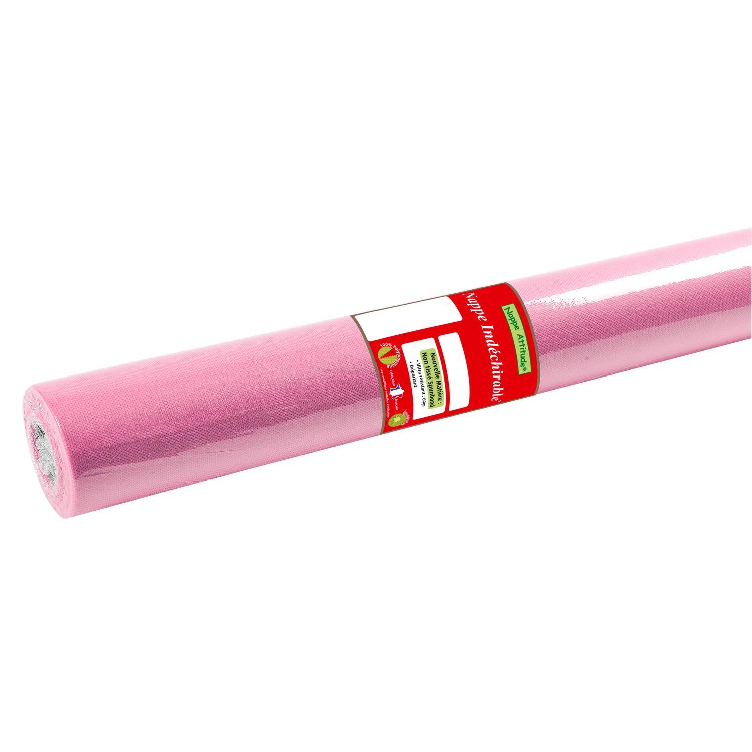 Pronappe 5x Tischdecke Rolle, Spunbond, reißfest 6x1,20m Puderrosa RS021651I