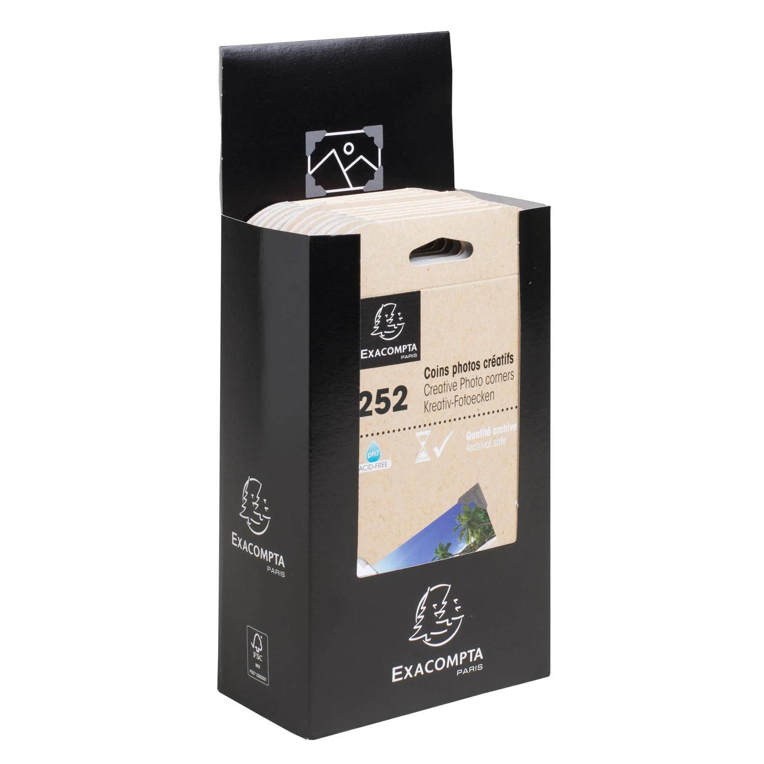 Exacompta 12x Packung mit 252 dekorativen Fotoecken - Weiß 12994E