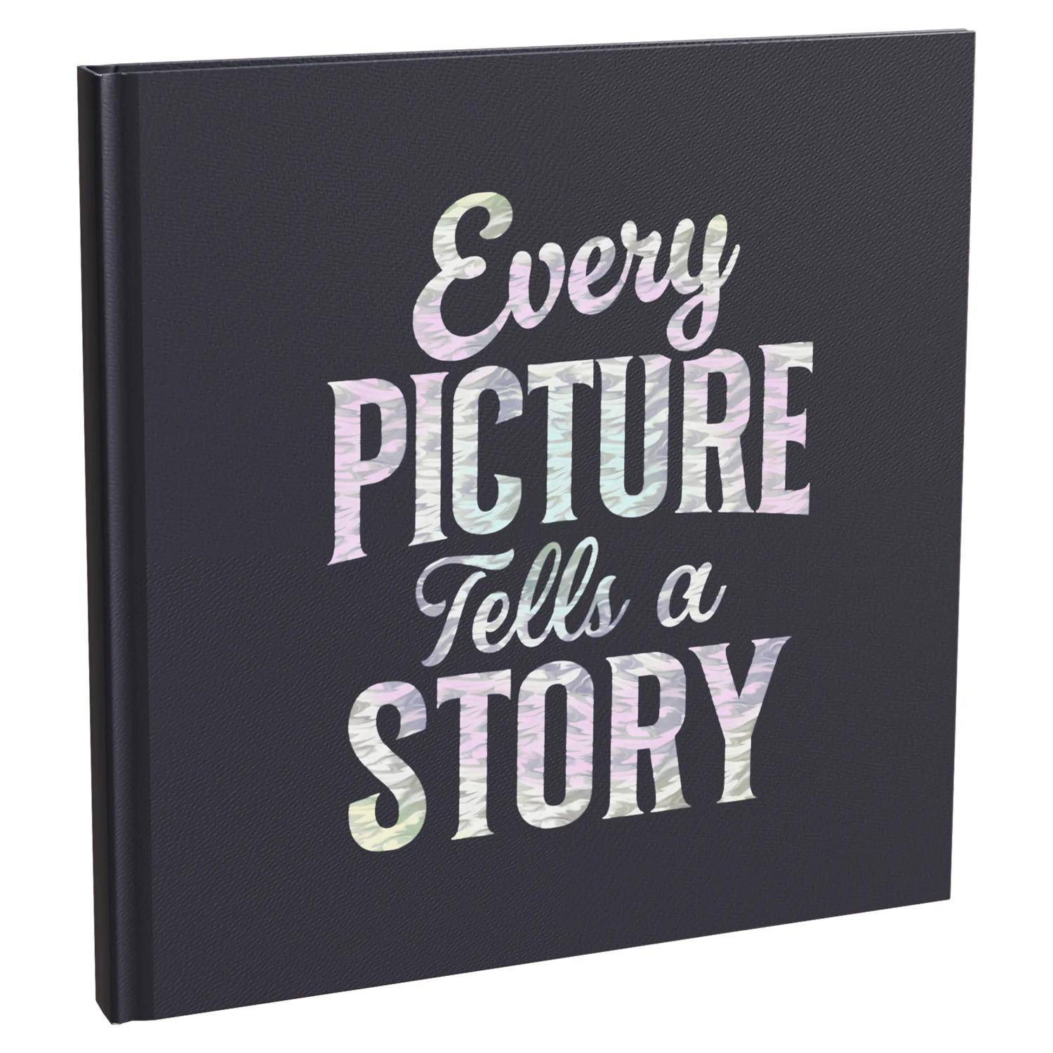 Exacompta Fotoalbum 30 Seiten/15 Blatt schwarz, 25x25 cm, Letter - Blau 16592E