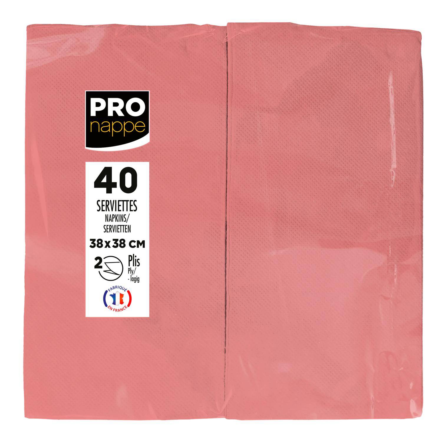 Pronappe 30x Tissue-Servietten 40St 1/8 Kopffalz, 38x38 cm Altrosa SV623903I