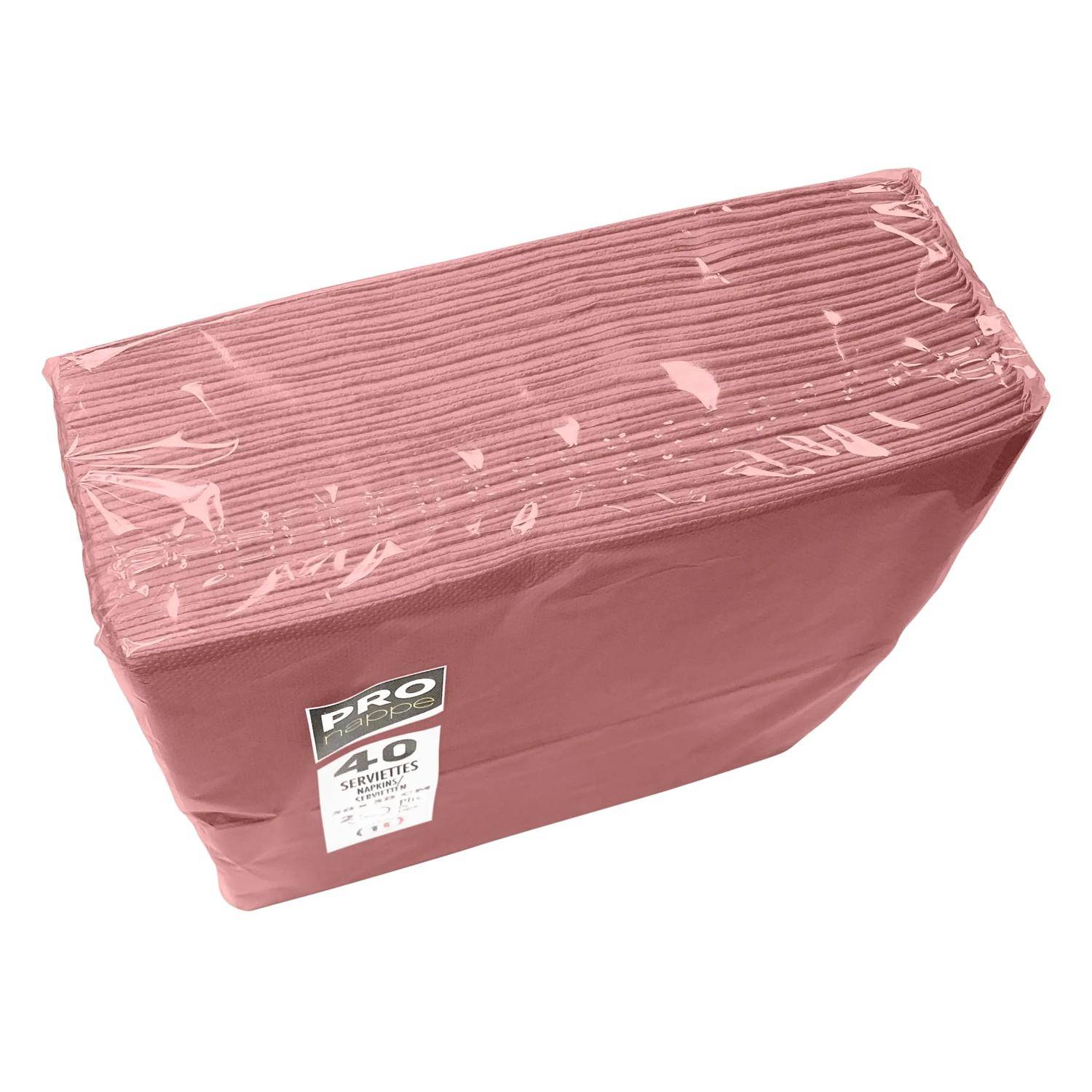 Pronappe 30x Tissue-Servietten 40St 1/8 Kopffalz, 38x38 cm Altrosa SV623903I