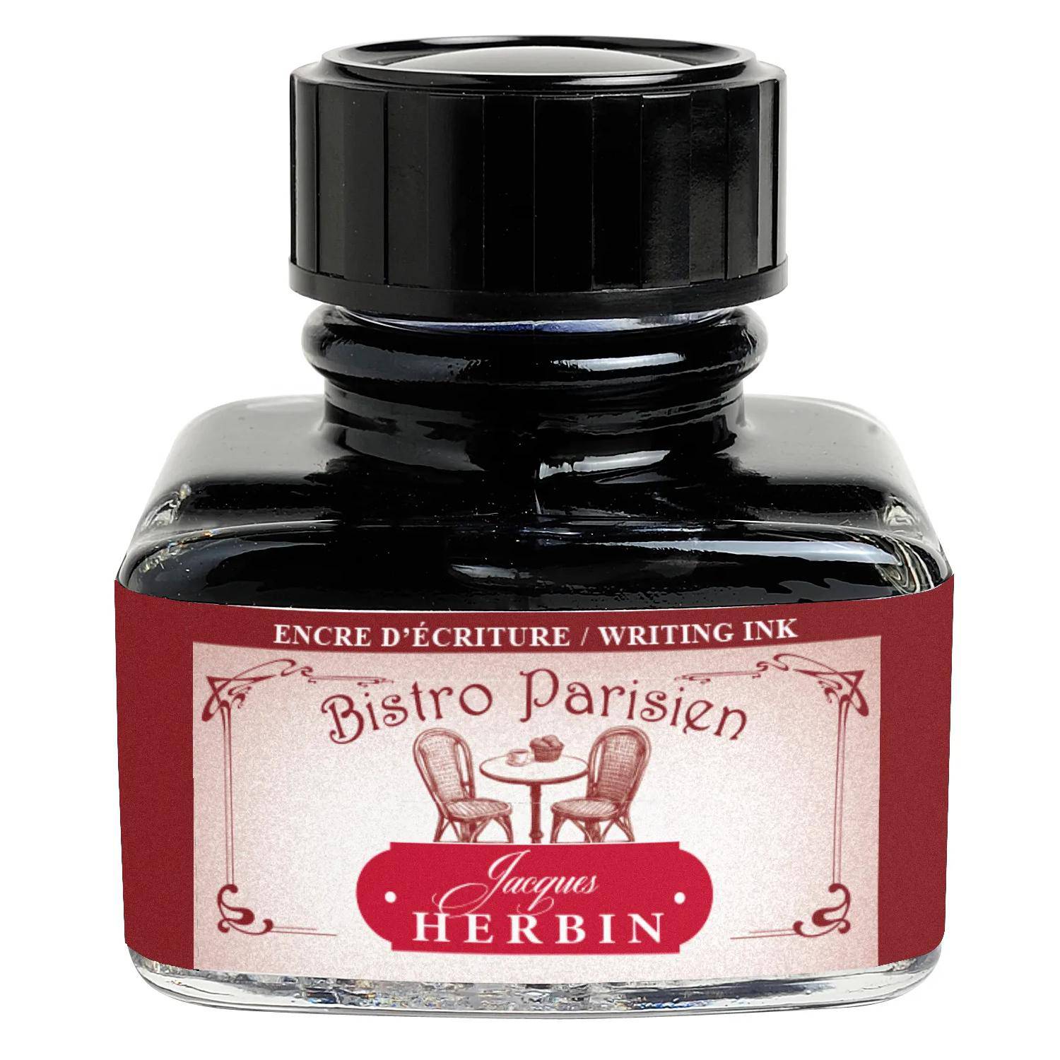 Jacques Herbin 4x Schreibtinten, Flakon 30ml - Bordeaux 13829T