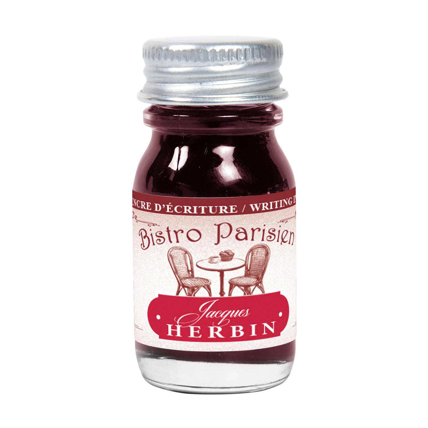Jacques Herbin 6x Schreibtinten, Flakon 10ml - Bordeaux 11829T