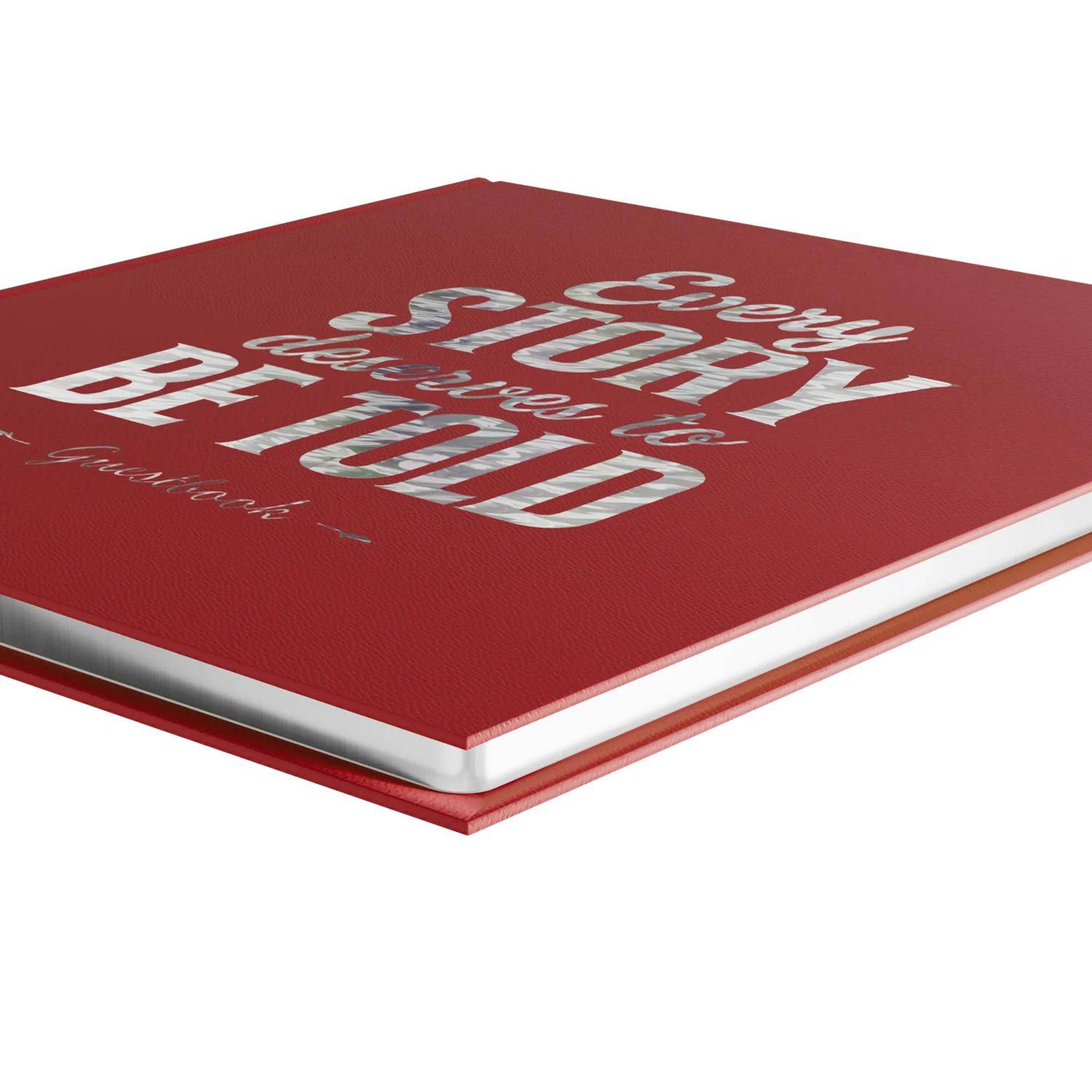 Exacompta Gästebuch 140 Seiten/70 Bl Silberschnitt, 21x19 cm, Letter - Rot 391E