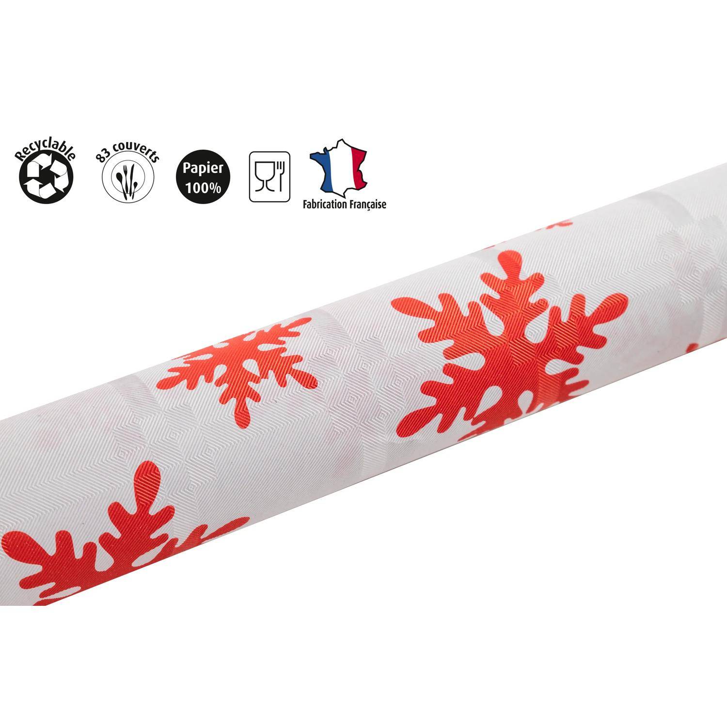 Pronappe 6x Papiertischdecke Rolle Damastprägung 1,18x25m Rot R482581I