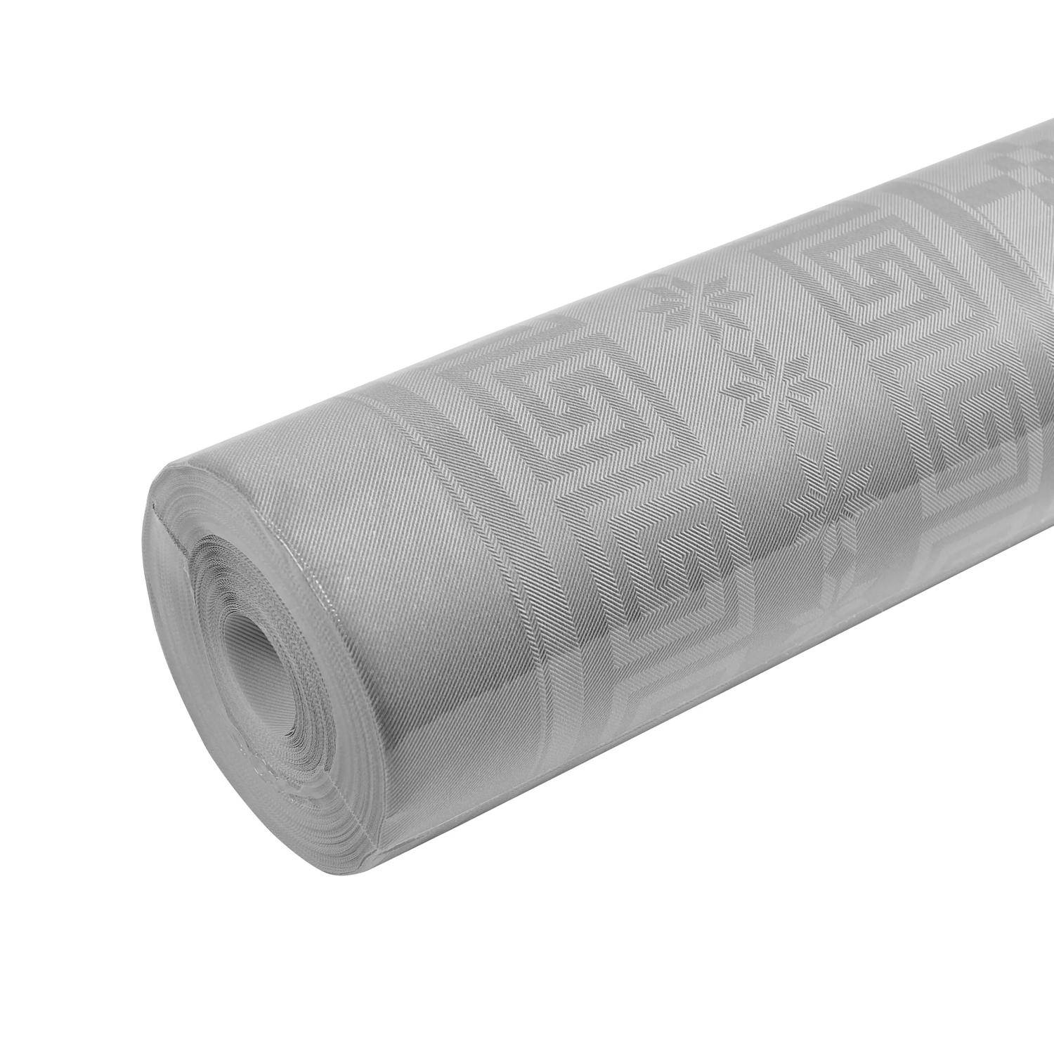 Pronappe 12x Papiertischdecke Rolle Damastprägung - 6x1,18m - Grau RD260613I