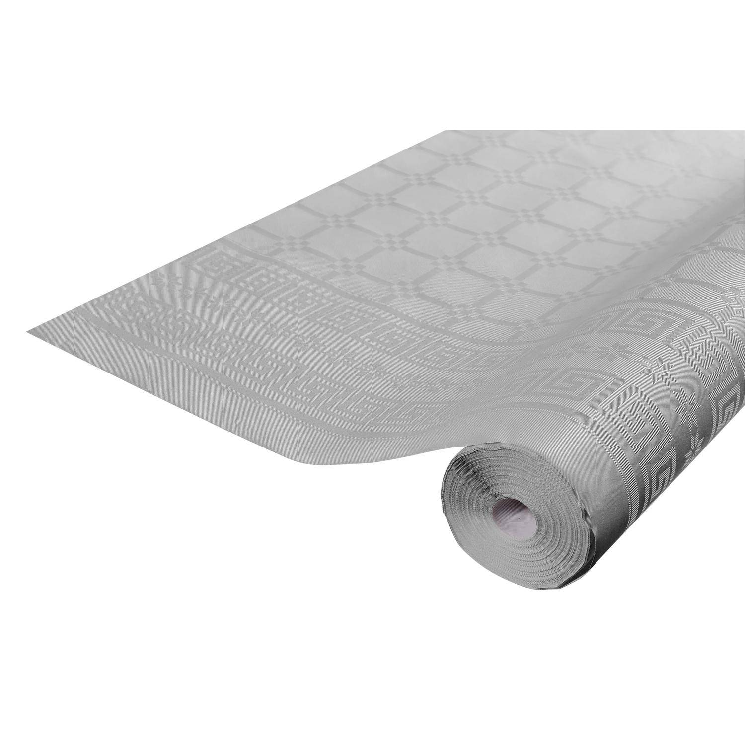 Pronappe 12x Papiertischdecke Rolle Damastprägung - 6x1,18m - Grau RD260613I