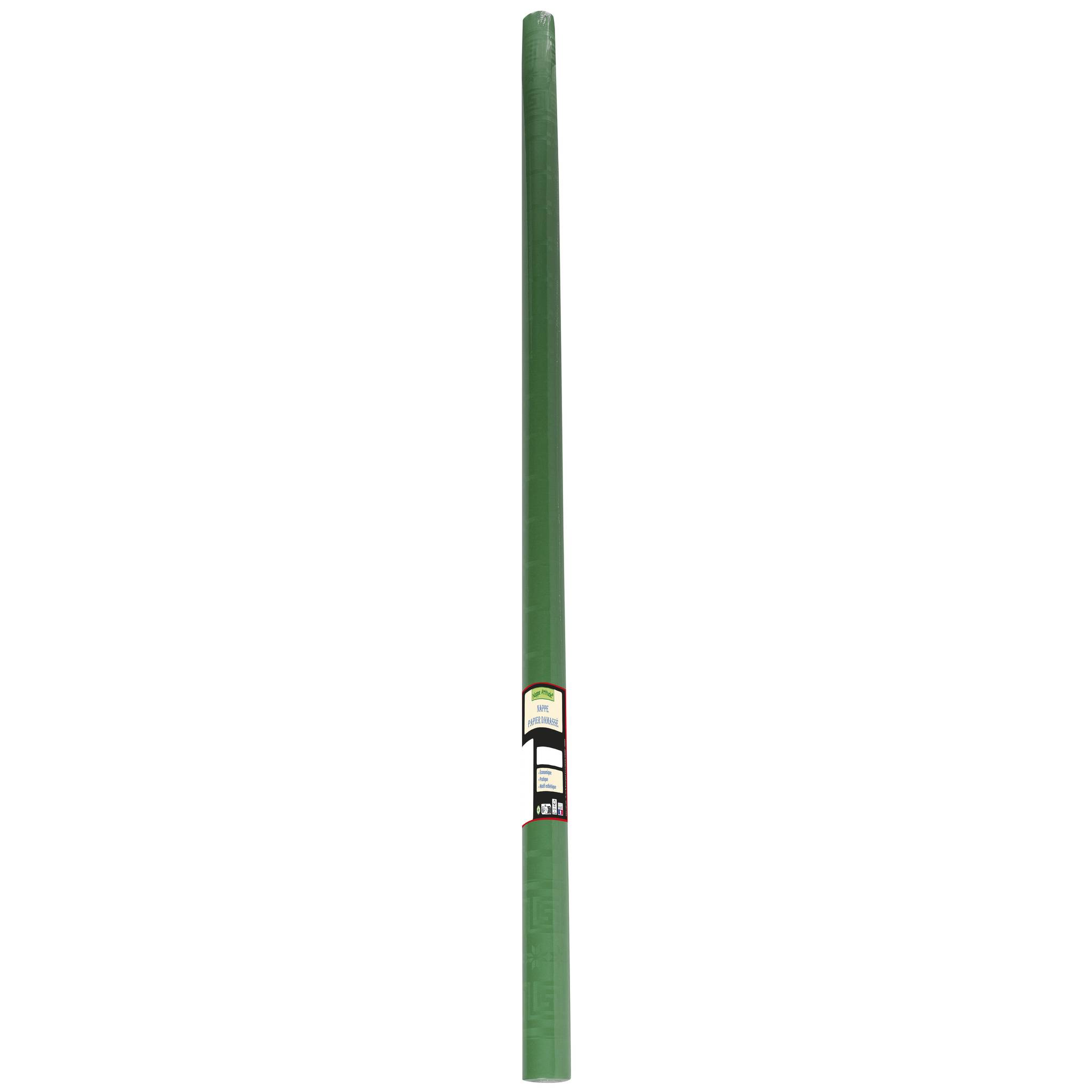 Pronappe 12x Papiertischdecke Rolle Damastprägung 6x1,18m - Tannengrün RD260618I