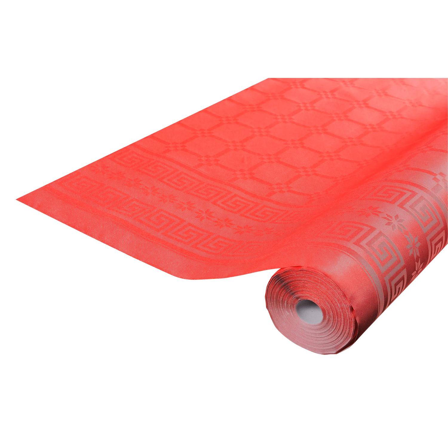 Pronappe 12x Papiertischdecke Rolle Damastprägung - 6x1,18m - Rot RD260621I