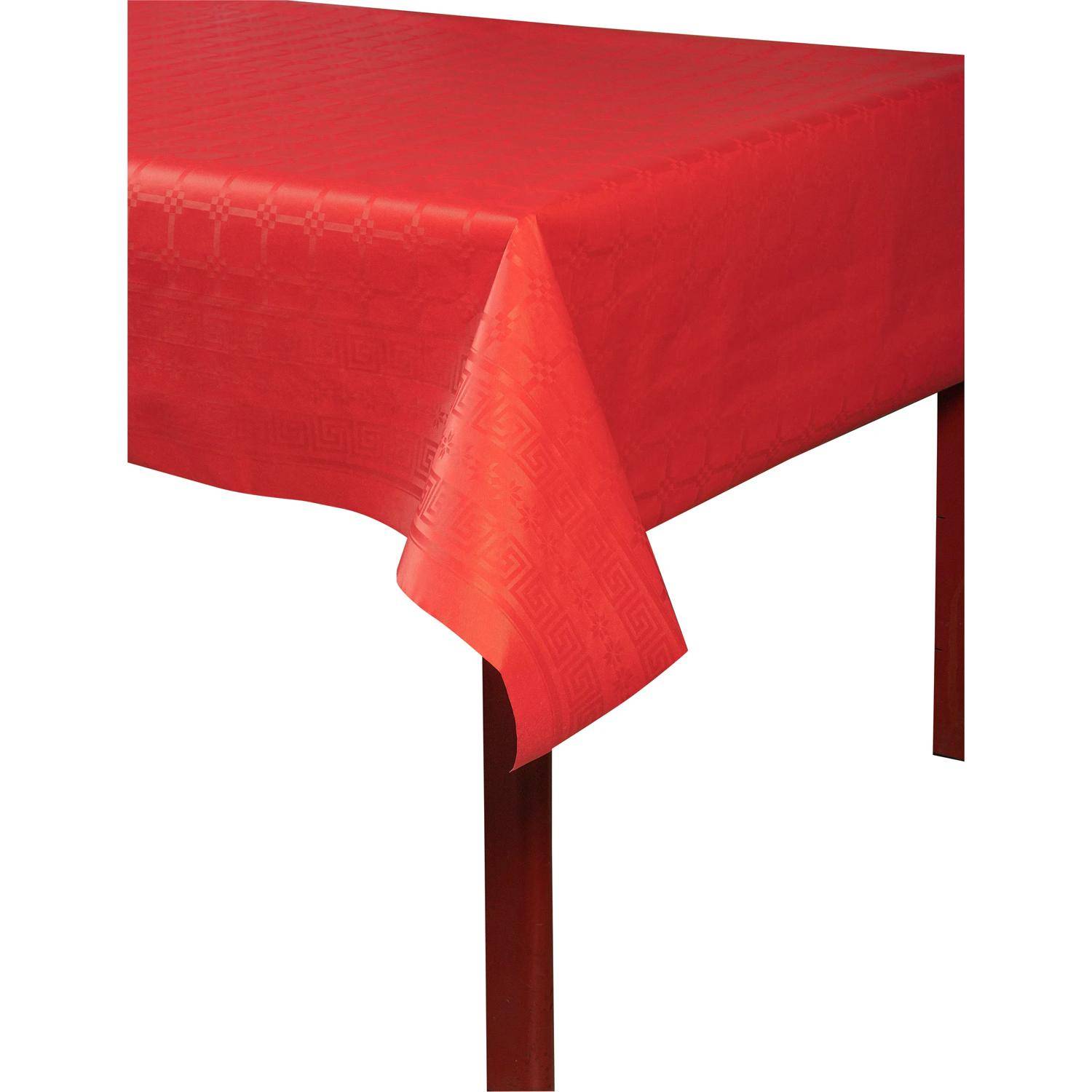 Pronappe 12x Papiertischdecke Rolle Damastprägung - 6x1,18m - Rot RD260621I
