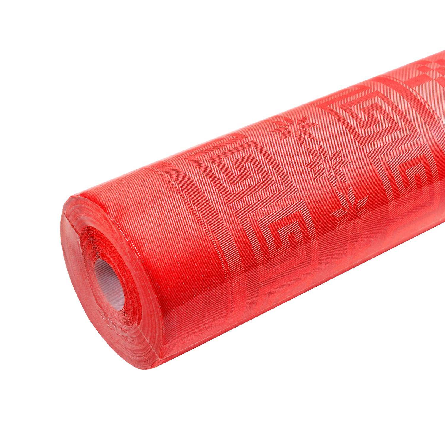 Pronappe 12x Papiertischdecke Rolle Damastprägung - 6x1,18m - Rot RD260621I