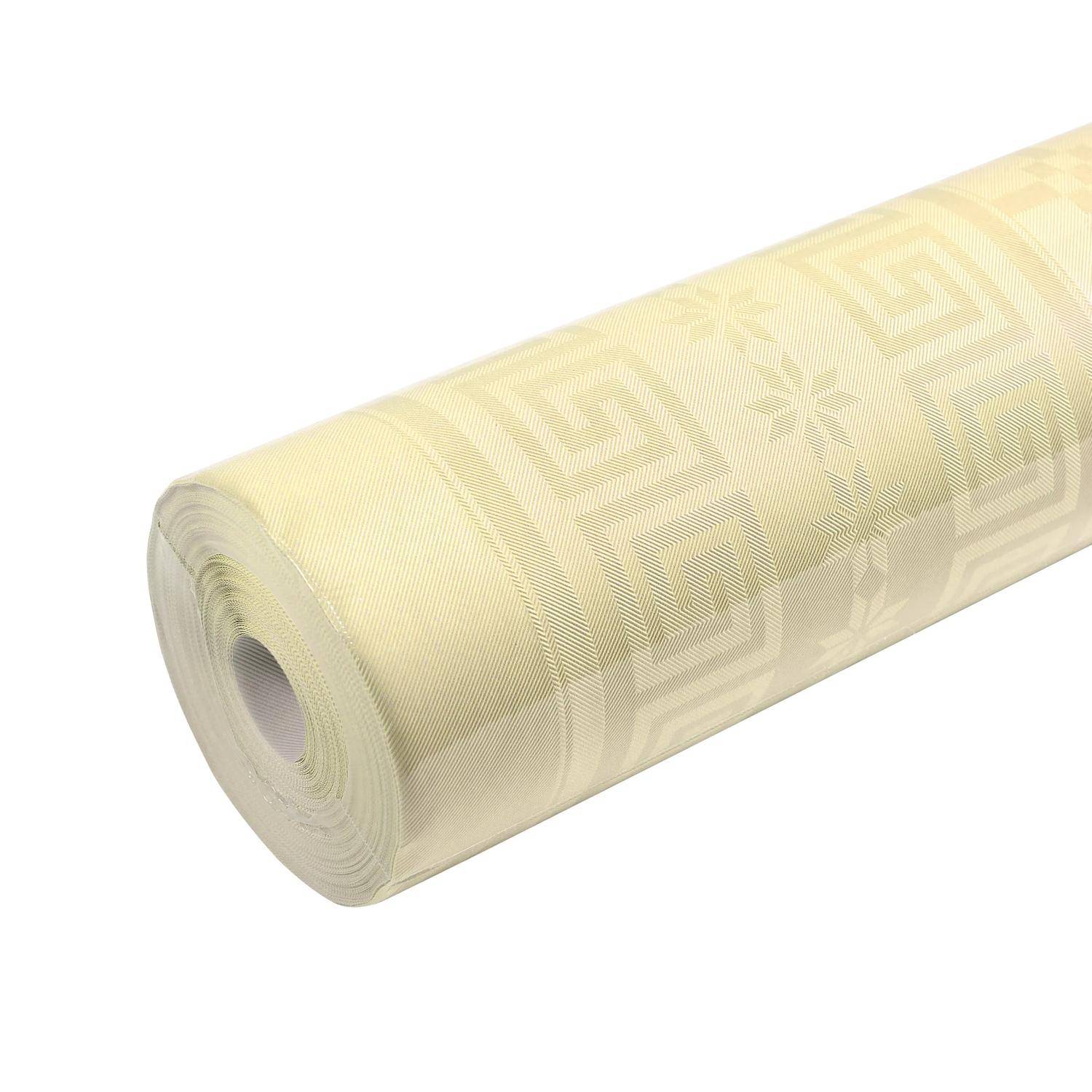 Pronappe 12x Papiertischdecke Rolle Damastprägung 6x1,18m - Elfenbein RD260624I